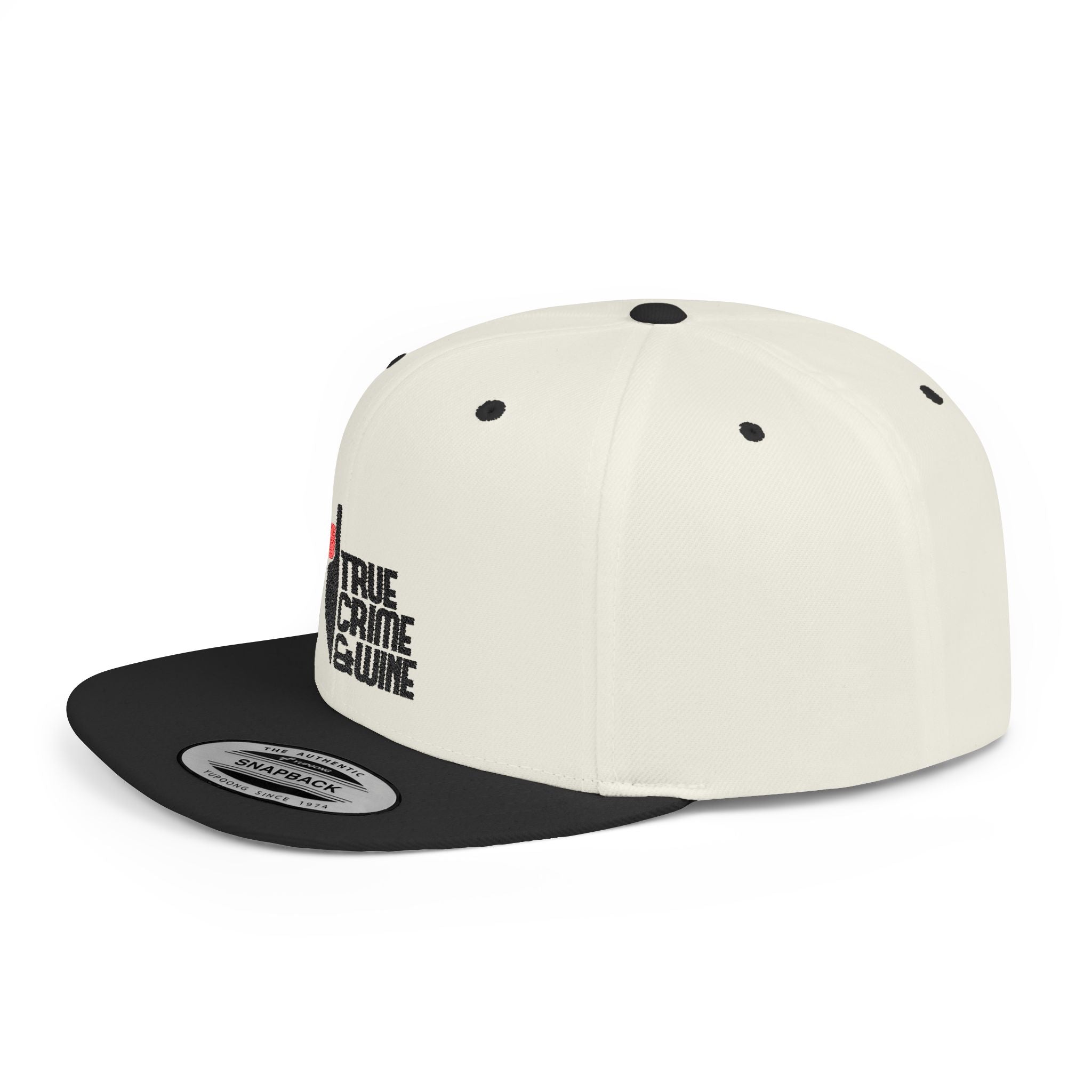 True Crime Enthusiast Flat Bill Snapback Cap - Trendy Hat for Fans, Gift for Him/Her, Casual Wear, Festival Accessory, Cool Streetwear