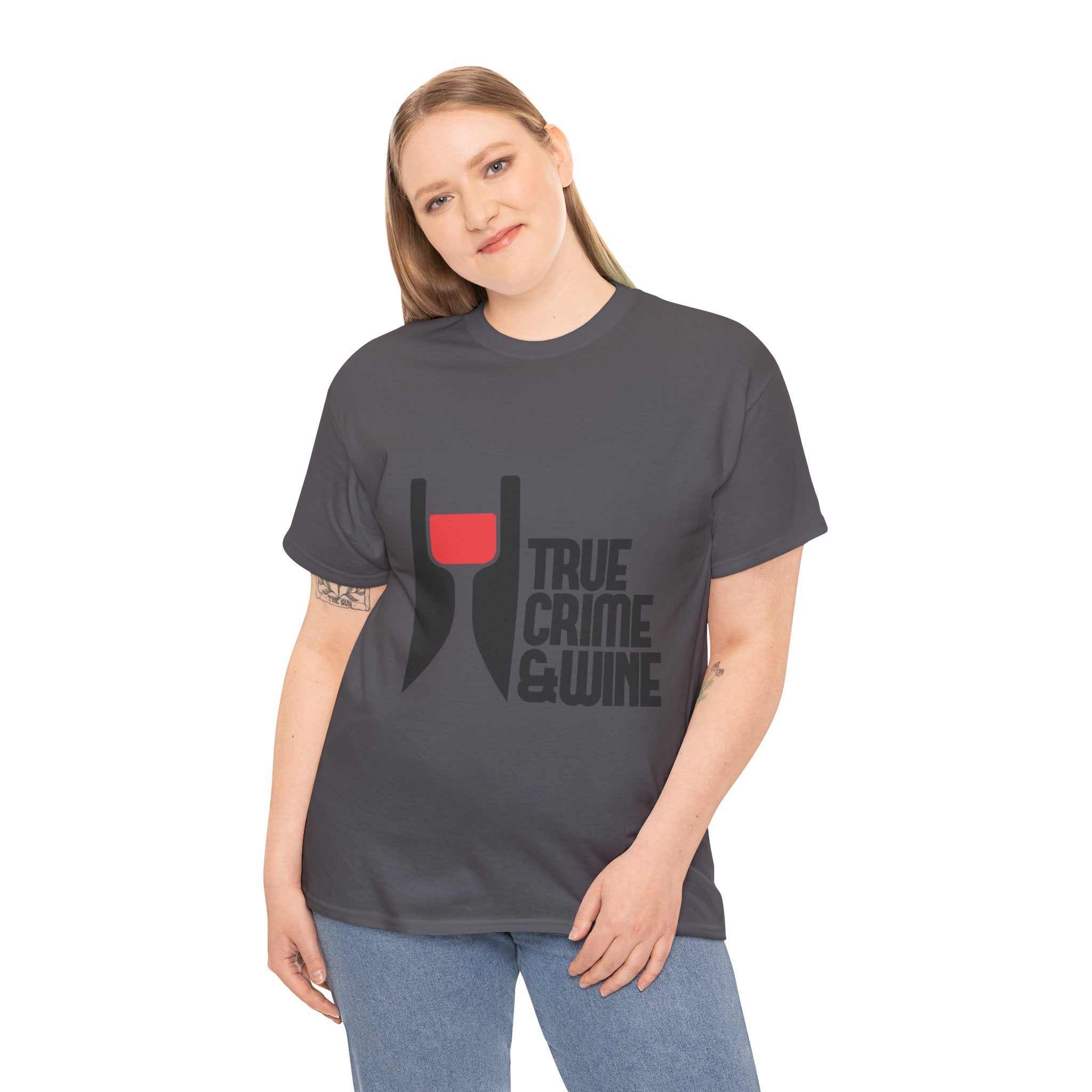 True Crime & Wine Unisex Cotton Tee, Funny Graphic Shirt for True Crime Lovers, Wine Enthusiast Gift, Casual Tee for Everyday Wear, [...]