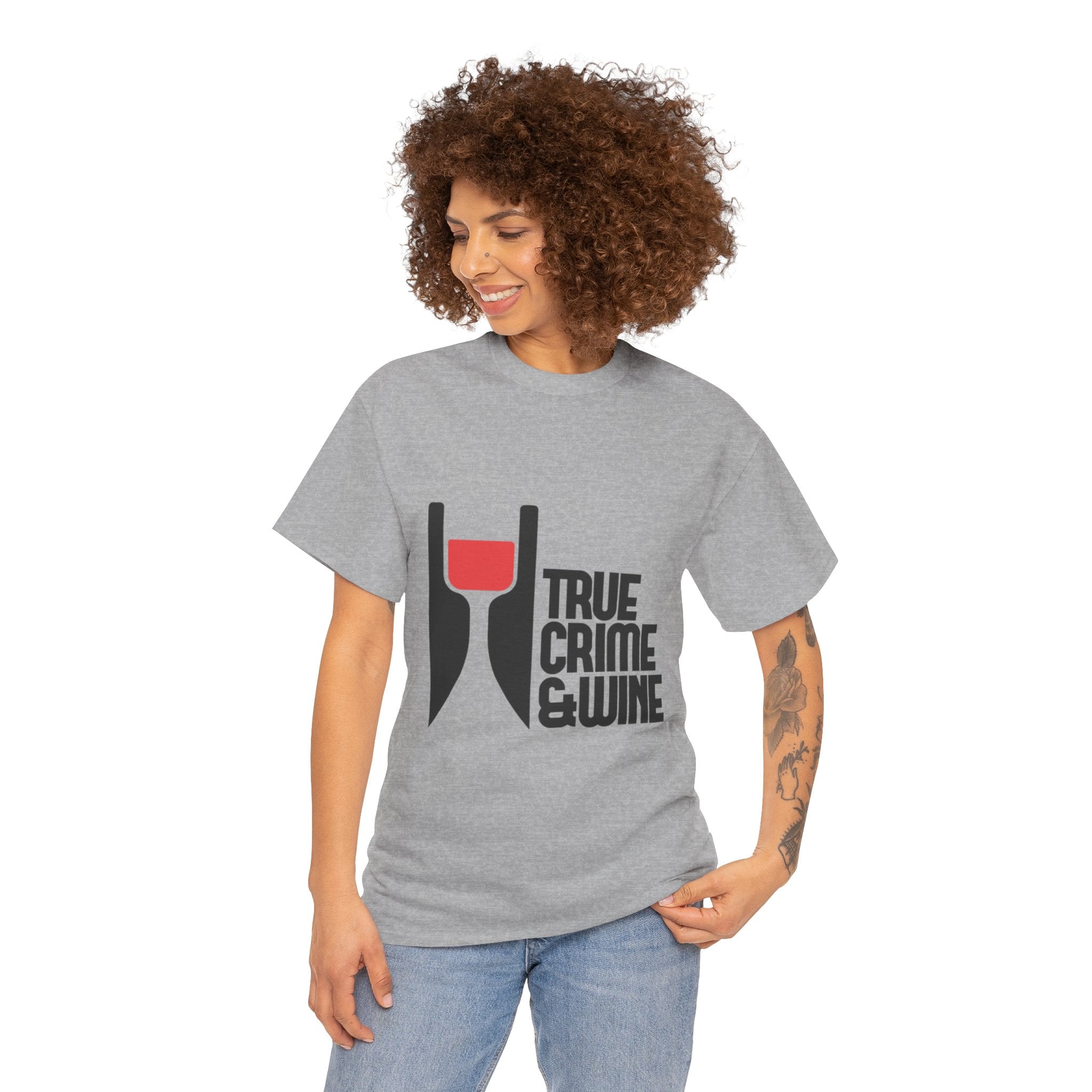 True Crime & Wine Unisex Cotton Tee, Funny Graphic Shirt for True Crime Lovers, Wine Enthusiast Gift, Casual Tee for Everyday Wear, [...]