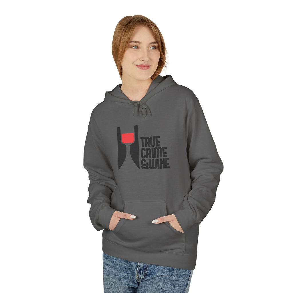 True Crime & Wine Hoodie - Cozy Unisex Fleece Sweatshirt for Wine Lovers, Perfect Gift for True Crime Fans, Casual Wear, Wine Night, [...]