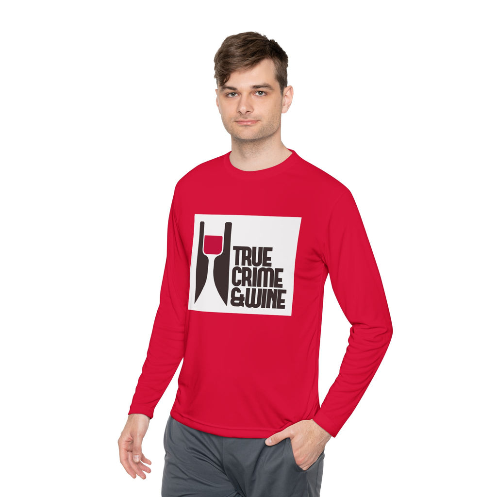 True Crime & Wine Long Sleeve Tee, Unisex Tee for Wine Lovers, True Crime Fan Apparel, Gift for True Crime Lovers, Cozy Casual Wear
