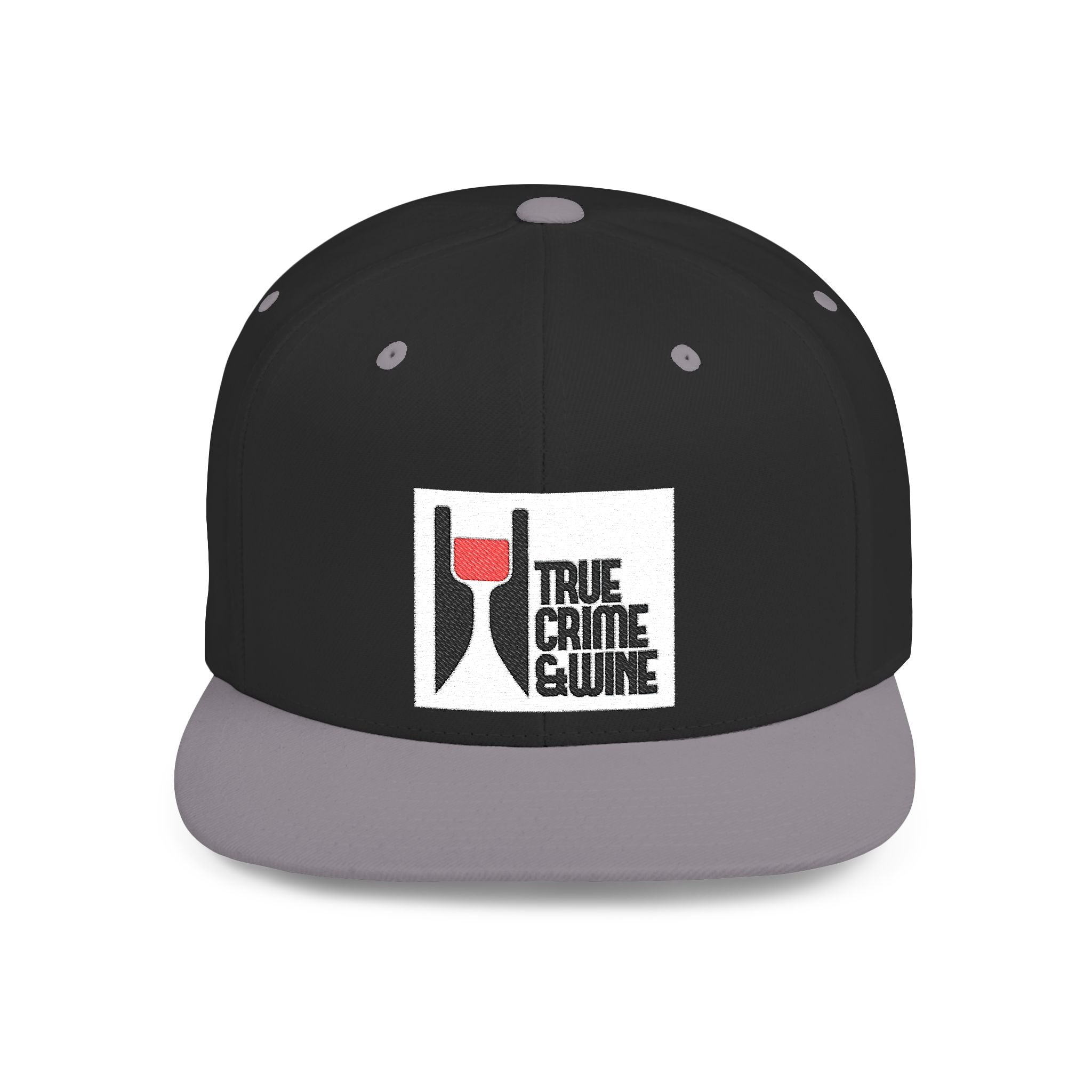 True Crime Enthusiast Flat Bill Snapback Cap - Trendy Hat for Fans, Gift for Him/Her, Casual Wear, Festival Accessory, Cool Streetwear