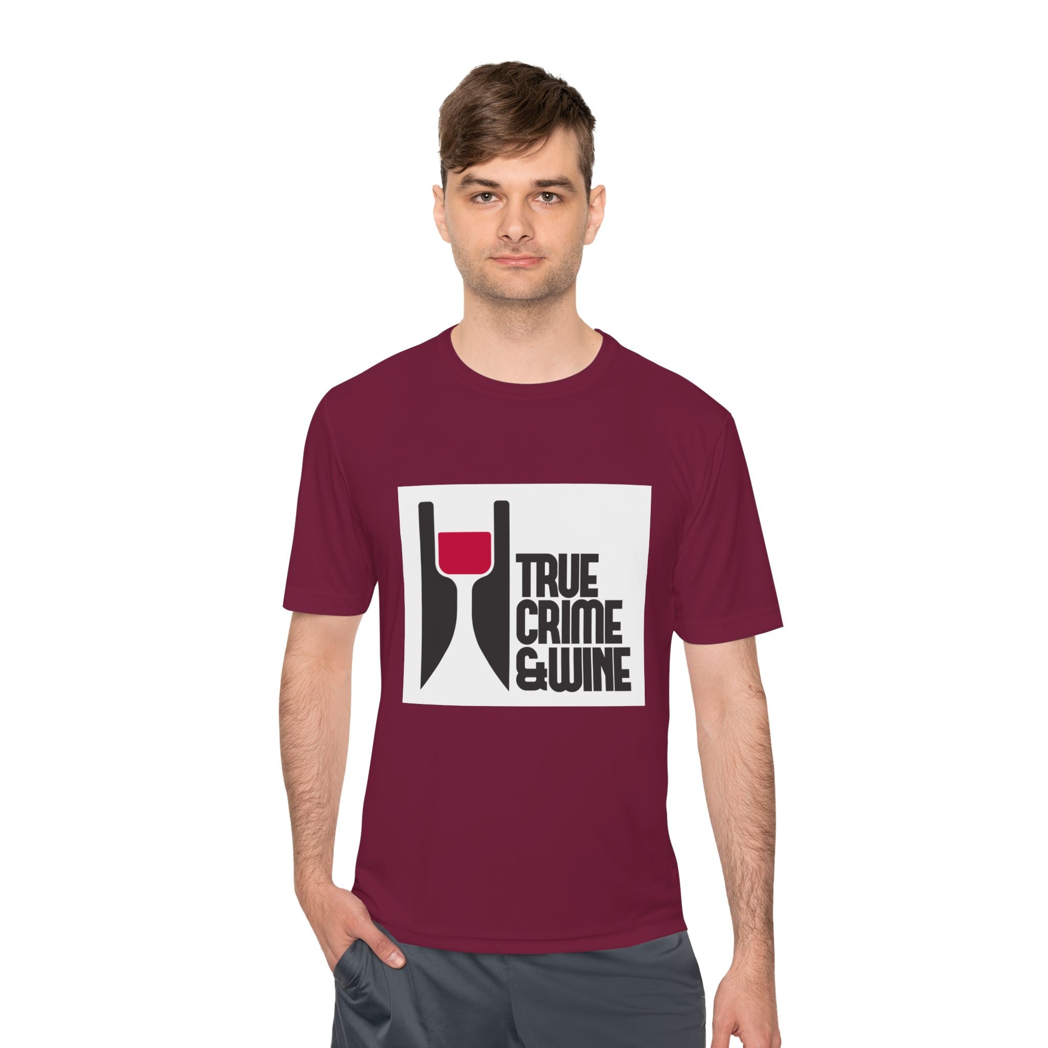 True Crime & Wine Unisex Moisture Wicking Tee, Perfect for True Crime Lovers, Wine Enthusiasts, Gifts for Friends, Casual Wear, Date [...]