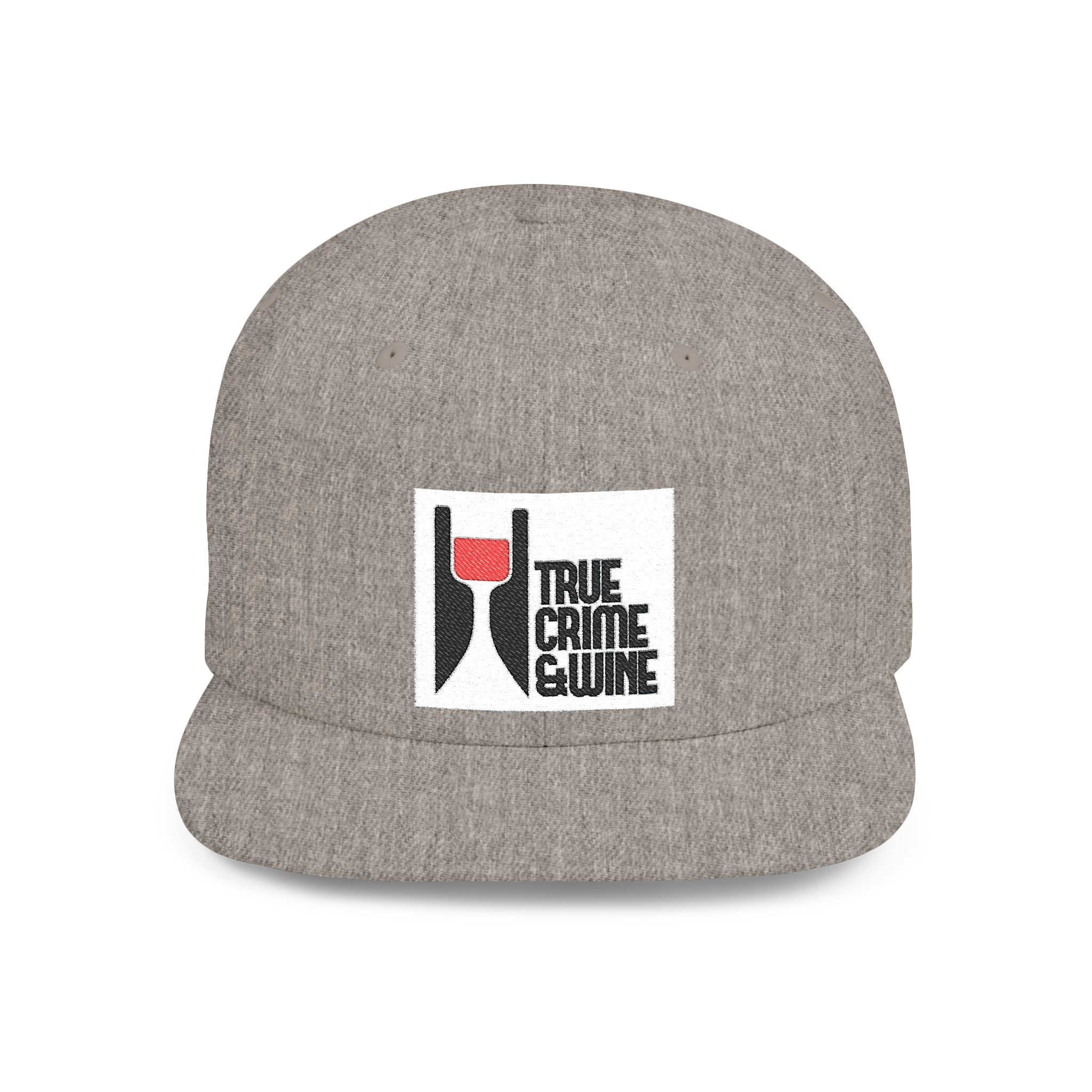 True Crime Enthusiast Flat Bill Snapback Cap - Trendy Hat for Fans, Gift for Him/Her, Casual Wear, Festival Accessory, Cool Streetwear