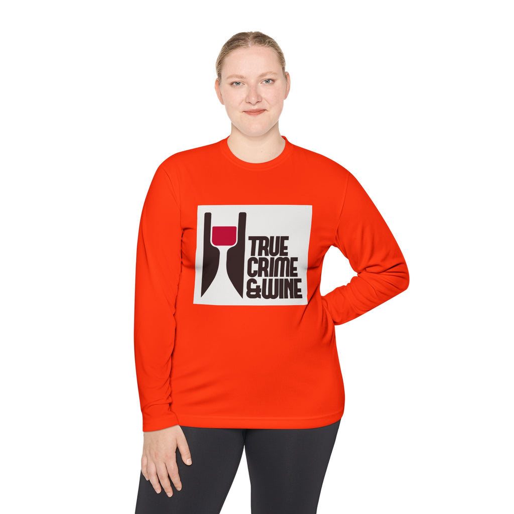 True Crime & Wine Long Sleeve Tee, Unisex Tee for Wine Lovers, True Crime Fan Apparel, Gift for True Crime Lovers, Cozy Casual Wear