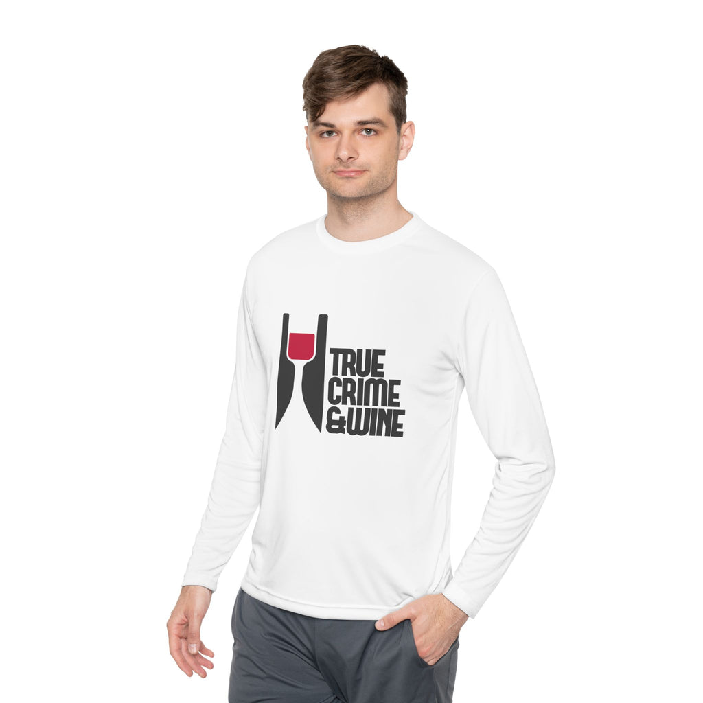 True Crime & Wine Long Sleeve Tee, Unisex Tee for Wine Lovers, True Crime Fan Apparel, Gift for True Crime Lovers, Cozy Casual Wear