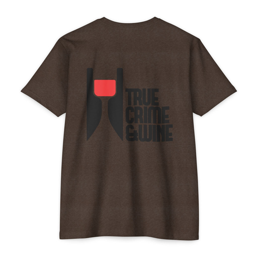 True Crime & Wine Unisex T-Shirt, Perfect Gift for True Crime Fans, Wine Lovers, Cozy Nights In, Casual Wear, Unique Graphic Tee