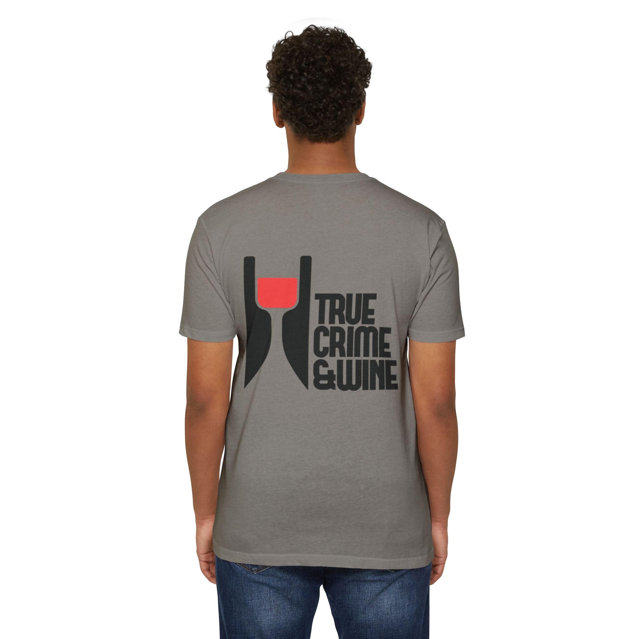 True Crime & Wine Unisex T-Shirt, Perfect Gift for True Crime Fans, Wine Lovers, Cozy Nights In, Casual Wear, Unique Graphic Tee