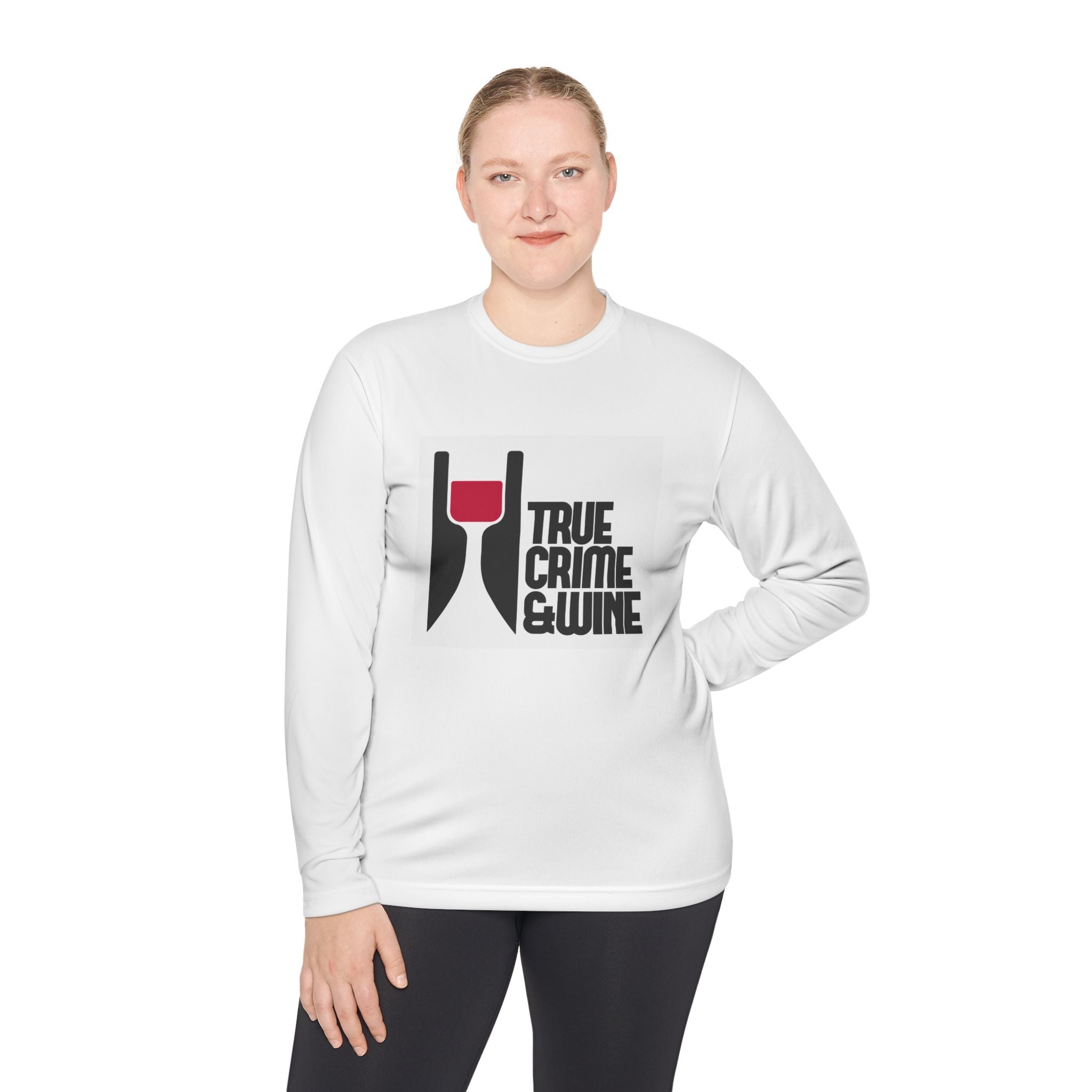 True Crime & Wine Long Sleeve Tee, Unisex Tee for Wine Lovers, True Crime Fan Apparel, Gift for True Crime Lovers, Cozy Casual Wear