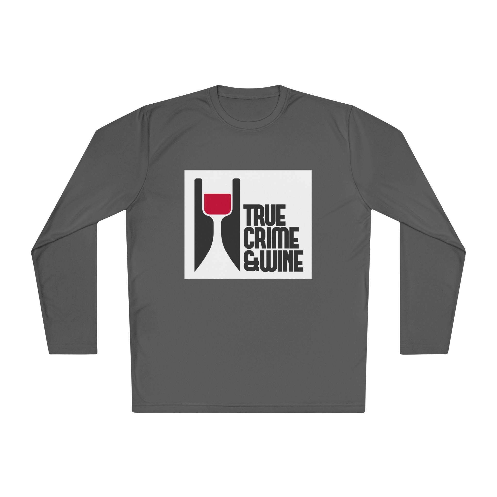 True Crime & Wine Long Sleeve Tee, Unisex Tee for Wine Lovers, True Crime Fan Apparel, Gift for True Crime Lovers, Cozy Casual Wear