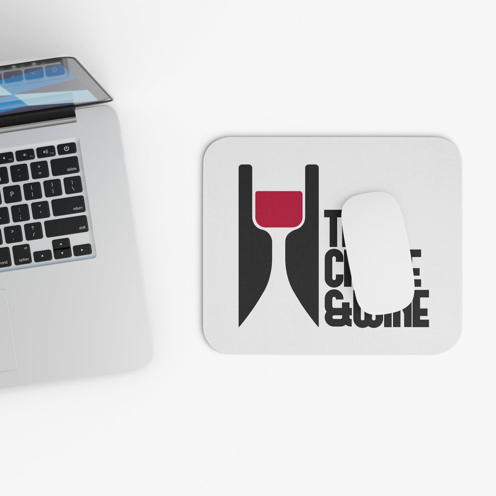 True Crime & Wine Mouse Pad, Gift for True Crime Lovers