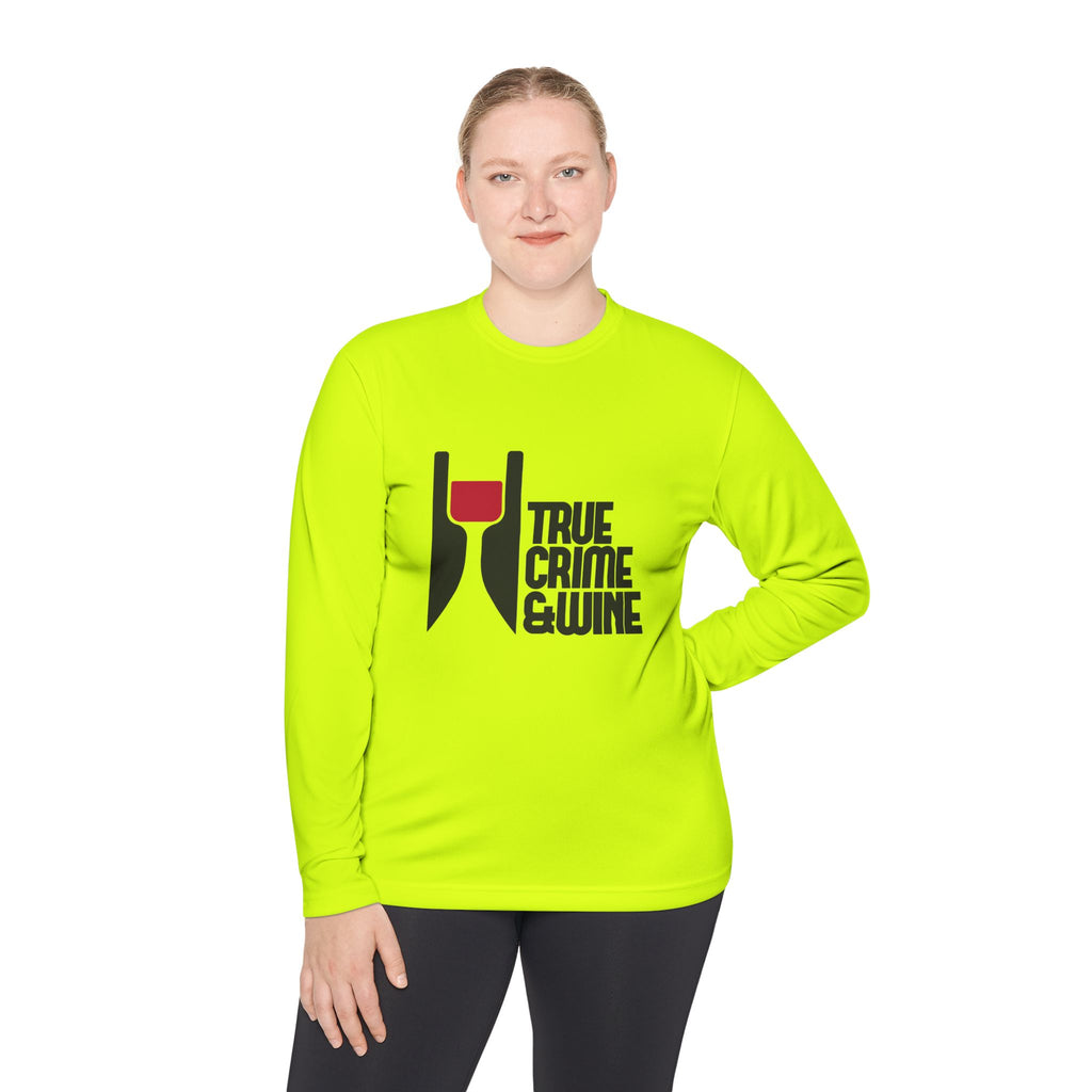 True Crime & Wine Long Sleeve Tee, Unisex Tee for Wine Lovers, True Crime Fan Apparel, Gift for True Crime Lovers, Cozy Casual Wear