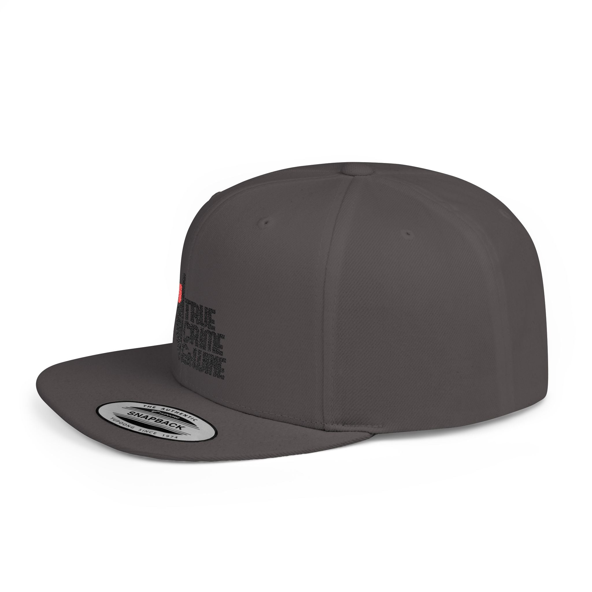 True Crime Enthusiast Flat Bill Snapback Cap - Trendy Hat for Fans, Gift for Him/Her, Casual Wear, Festival Accessory, Cool Streetwear