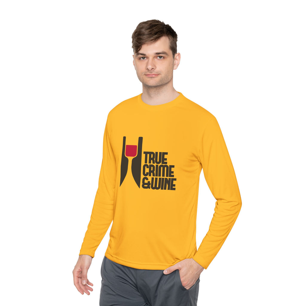True Crime & Wine Long Sleeve Tee, Unisex Tee for Wine Lovers, True Crime Fan Apparel, Gift for True Crime Lovers, Cozy Casual Wear
