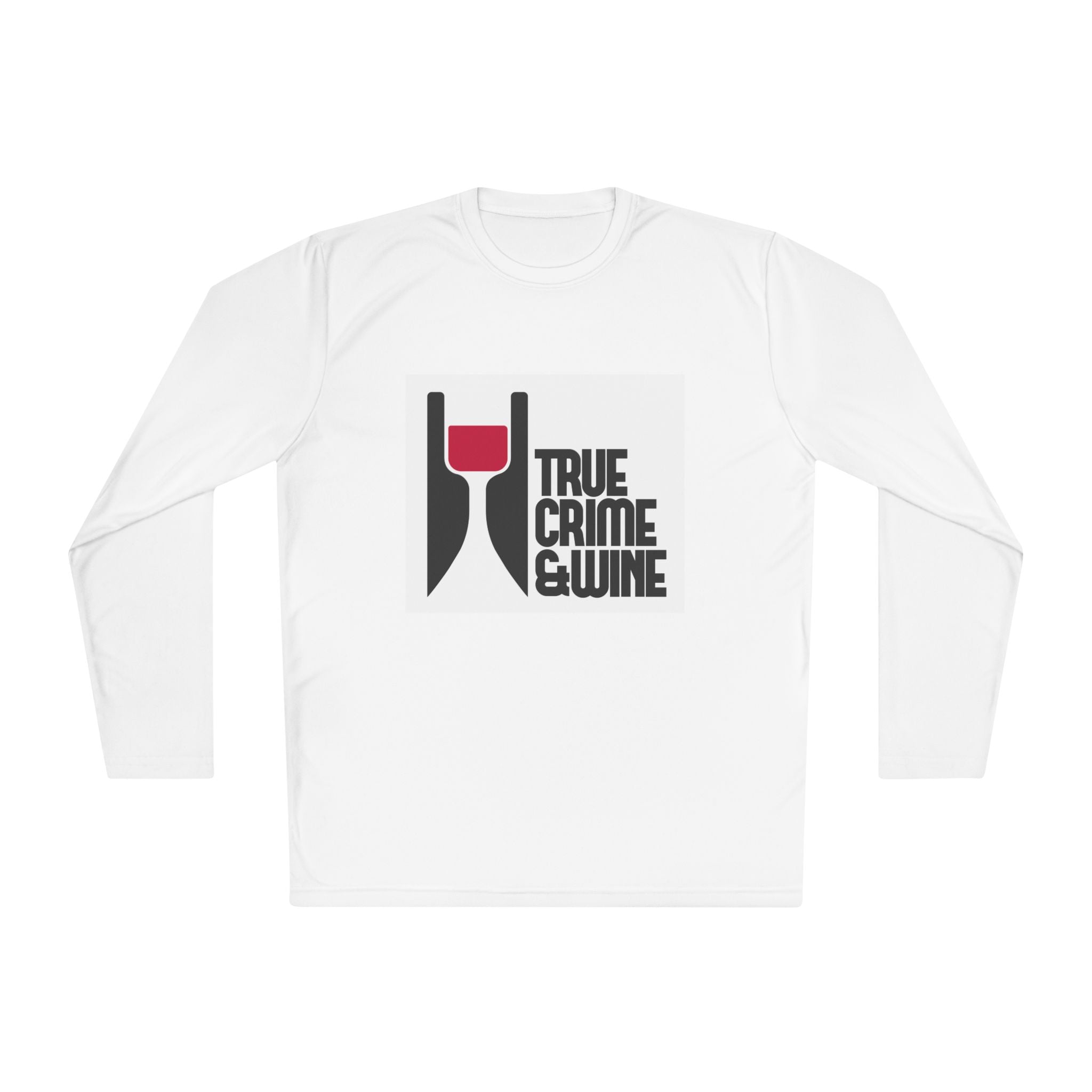 True Crime & Wine Long Sleeve Tee, Unisex Tee for Wine Lovers, True Crime Fan Apparel, Gift for True Crime Lovers, Cozy Casual Wear