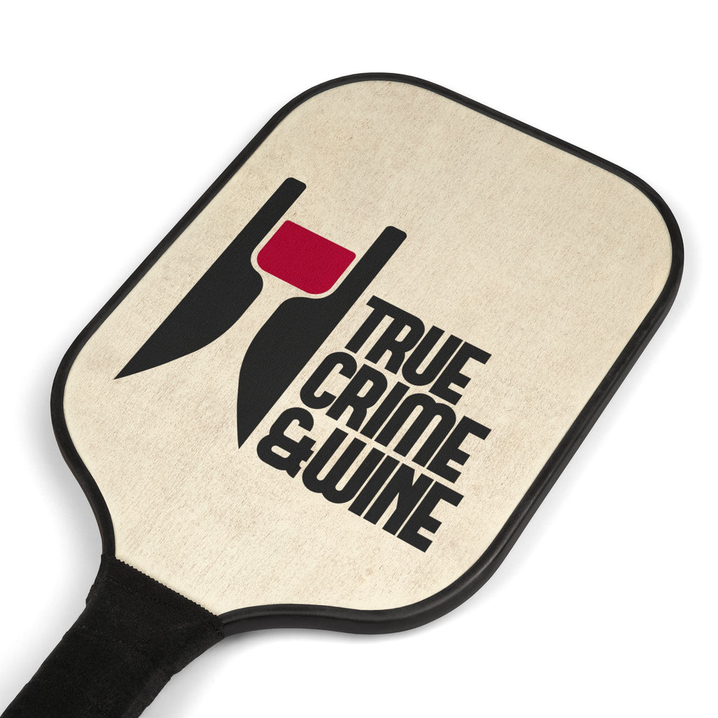 Pickleball Paddle Set, Fun Pickleball Gear, Unique Sports Gift, True Crime & Wine Design, Perfect for Game Night