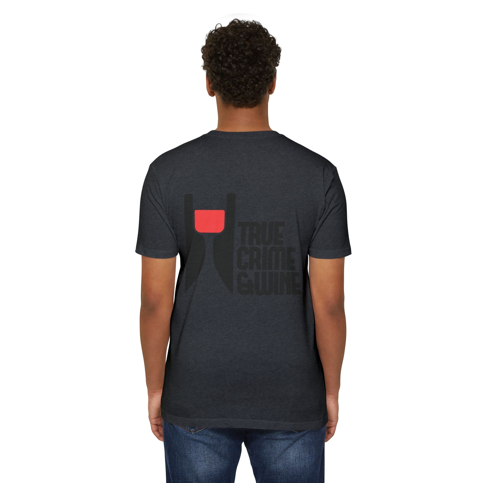 True Crime & Wine Unisex T-Shirt, Perfect Gift for True Crime Fans, Wine Lovers, Cozy Nights In, Casual Wear, Unique Graphic Tee