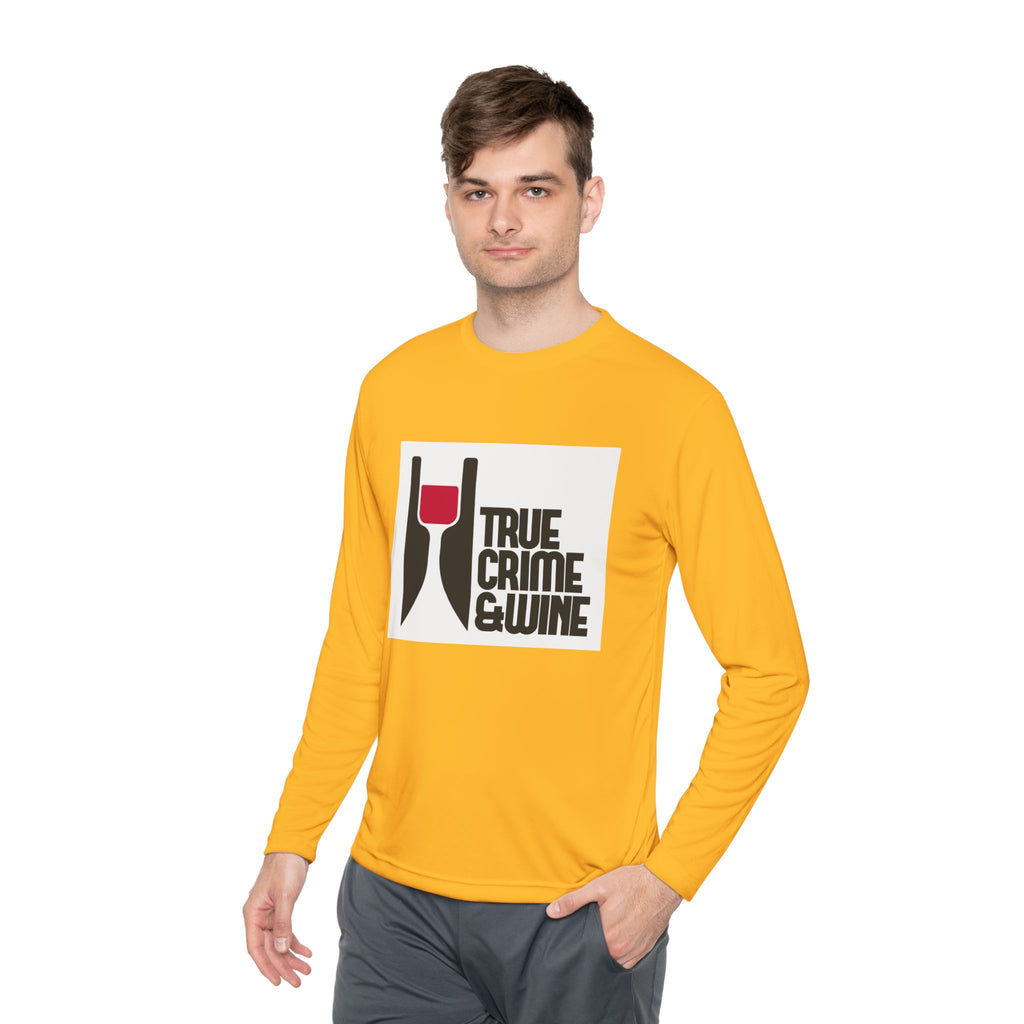 True Crime & Wine Long Sleeve Tee, Unisex Tee for Wine Lovers, True Crime Fan Apparel, Gift for True Crime Lovers, Cozy Casual Wear