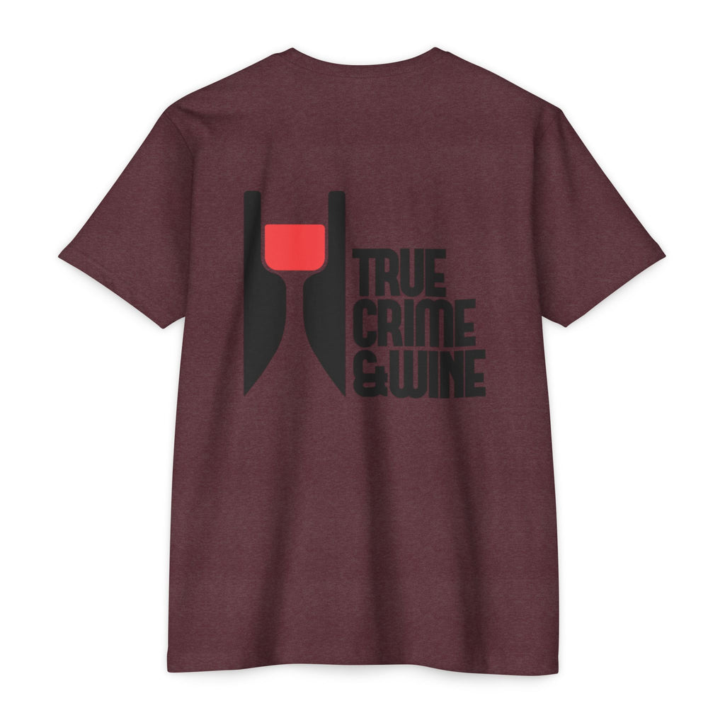 True Crime & Wine Unisex T-Shirt, Perfect Gift for True Crime Fans, Wine Lovers, Cozy Nights In, Casual Wear, Unique Graphic Tee
