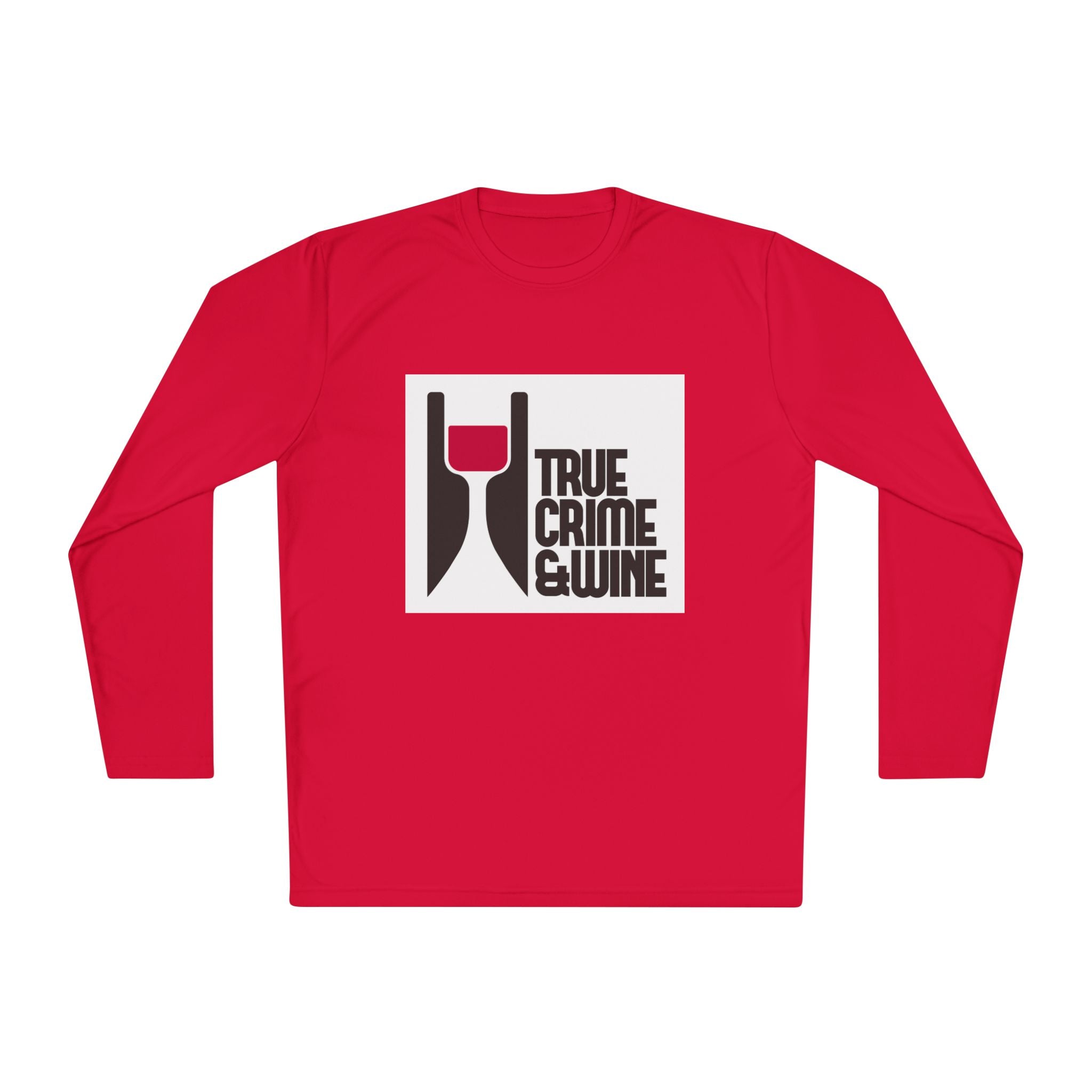 True Crime & Wine Long Sleeve Tee, Unisex Tee for Wine Lovers, True Crime Fan Apparel, Gift for True Crime Lovers, Cozy Casual Wear