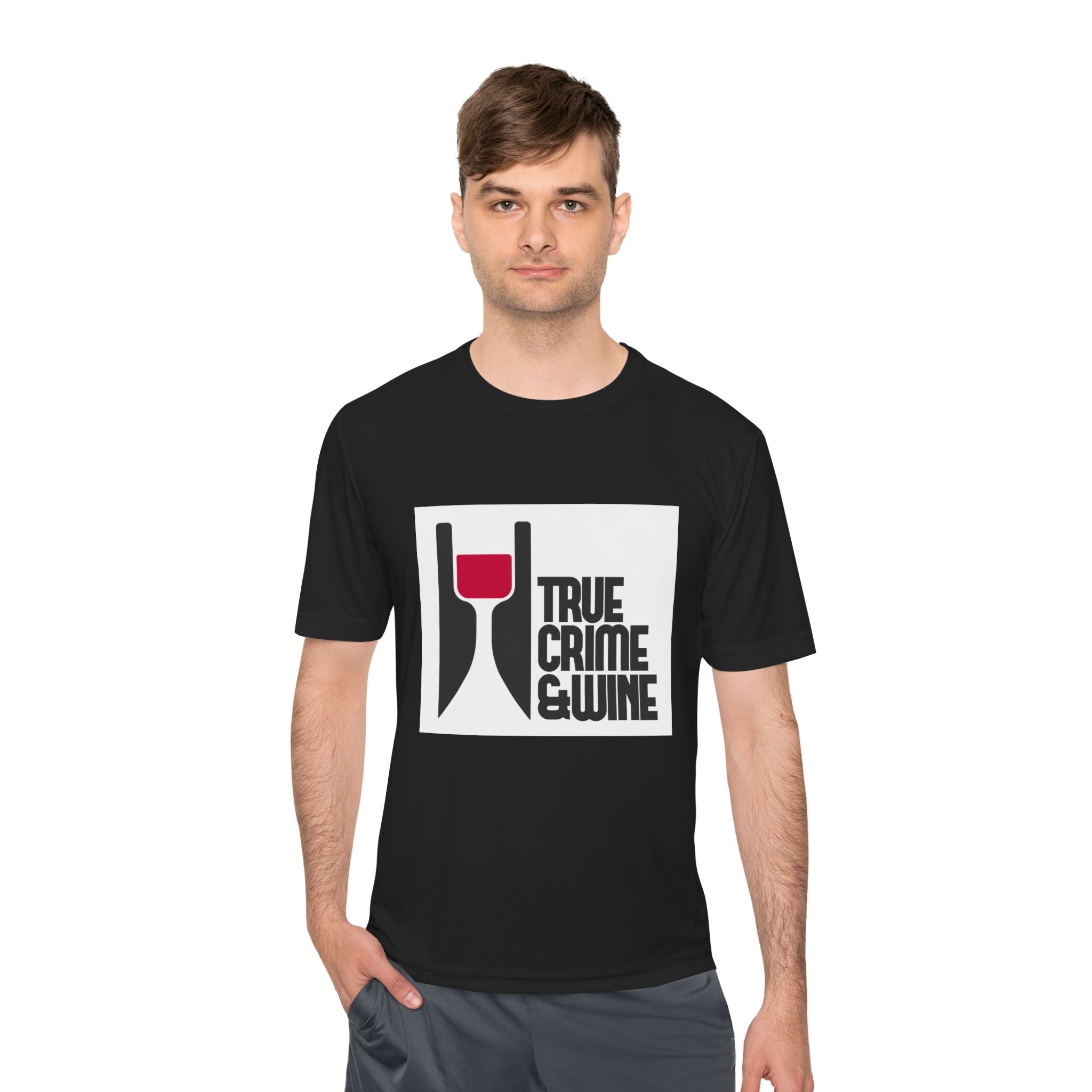 True Crime & Wine Unisex Moisture Wicking Tee, Perfect for True Crime Lovers, Wine Enthusiasts, Gifts for Friends, Casual Wear, Date [...]
