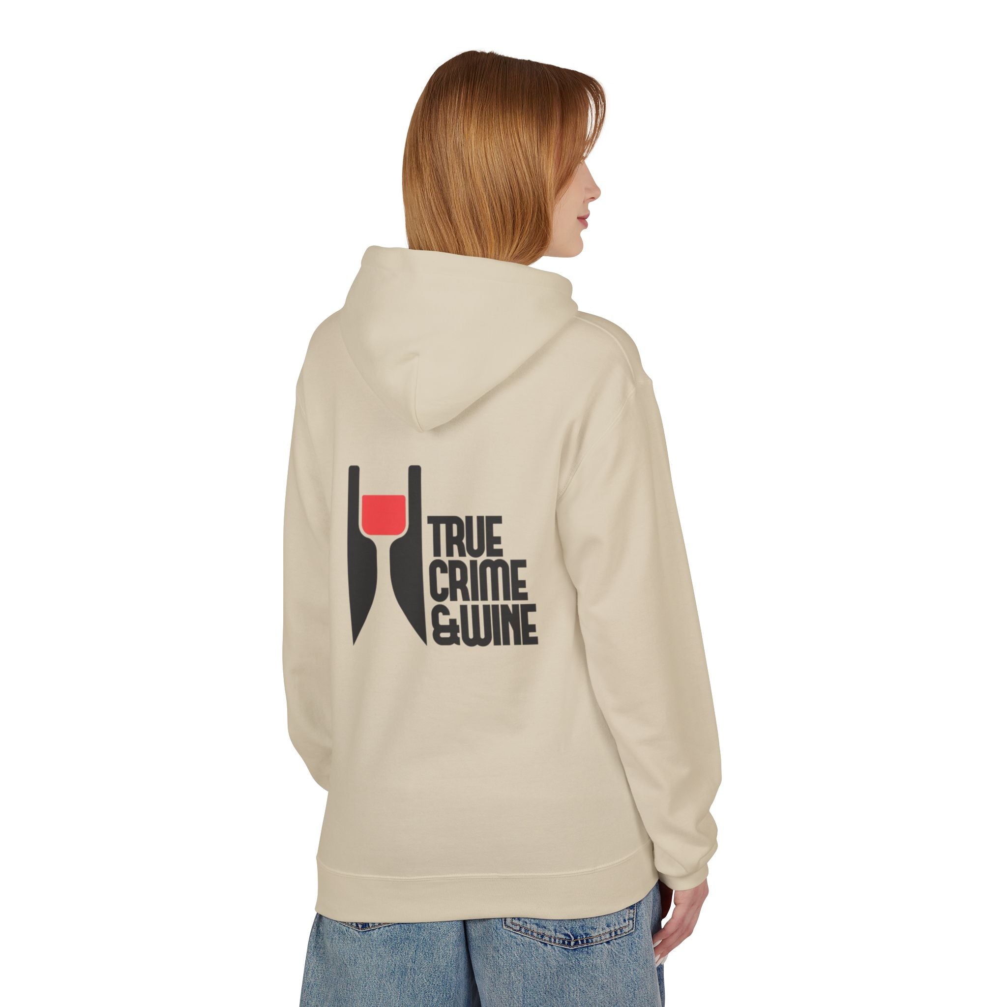 True Crime & Wine Hoodie - Cozy Unisex Fleece Sweatshirt for Wine Lovers, Perfect Gift for True Crime Fans, Casual Wear, Wine Night, [...]