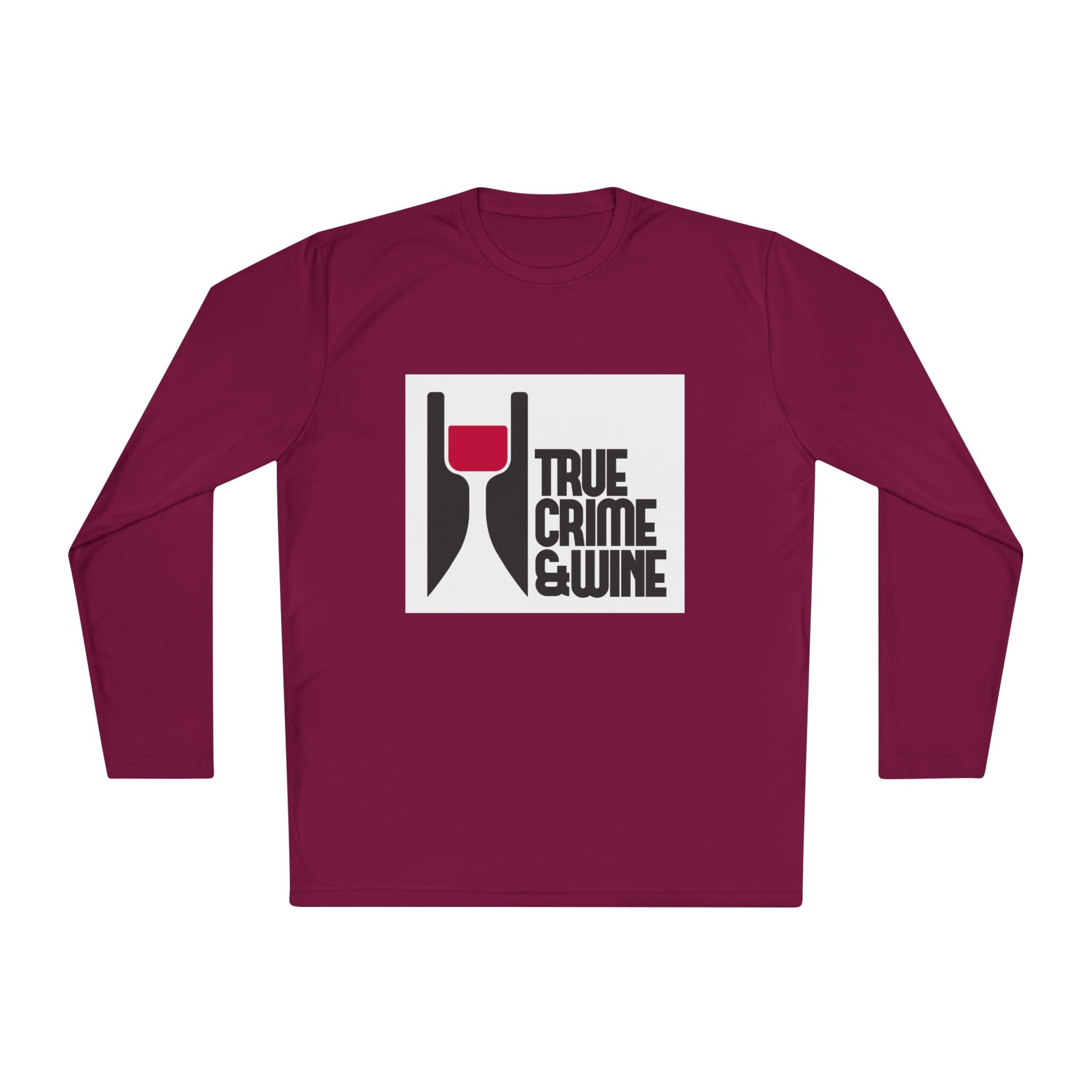 True Crime & Wine Long Sleeve Tee, Unisex Tee for Wine Lovers, True Crime Fan Apparel, Gift for True Crime Lovers, Cozy Casual Wear