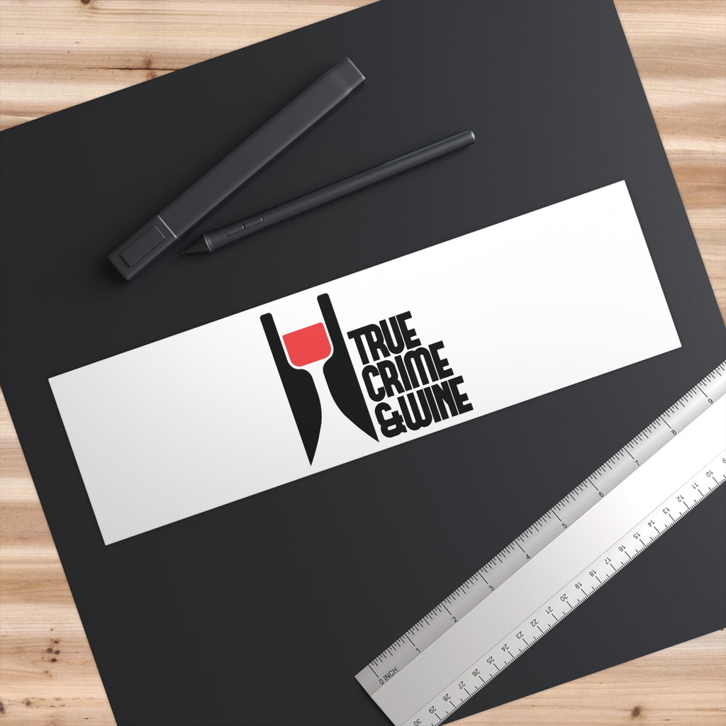 True Crime & Wine Bumper Sticker