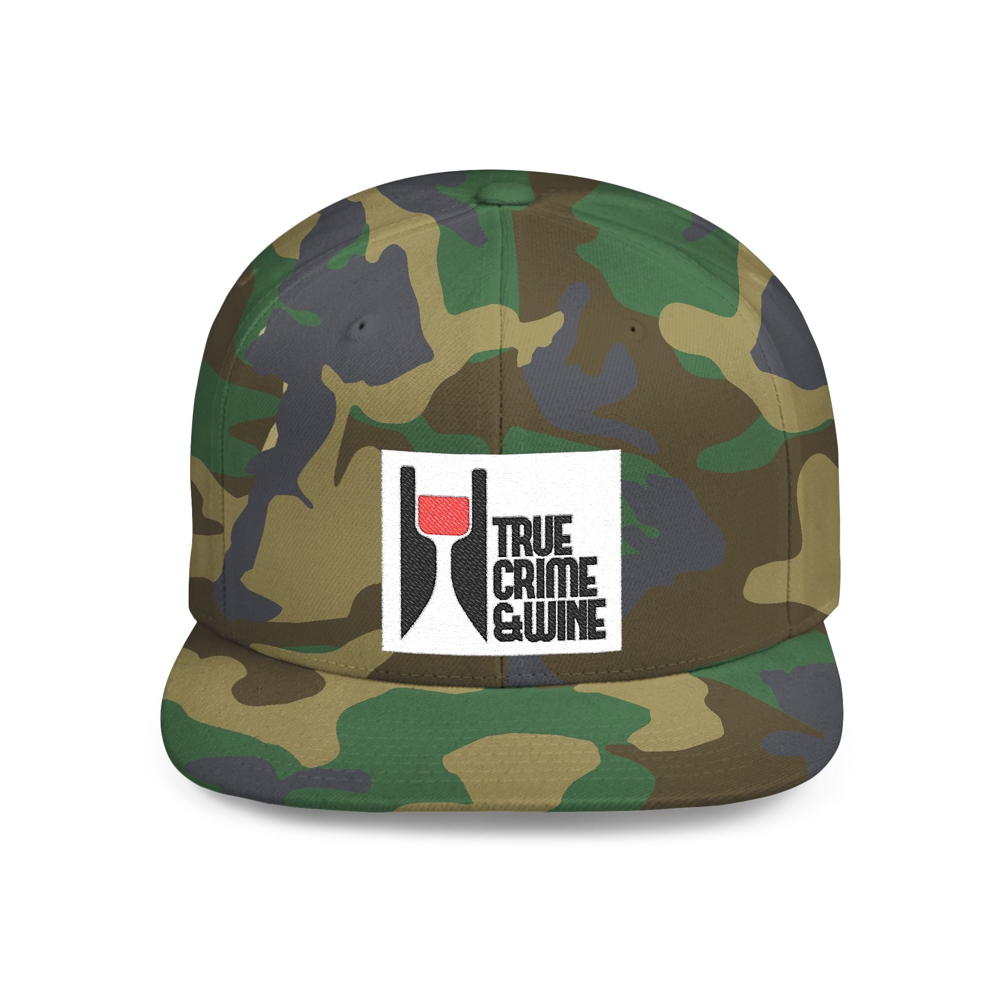 True Crime Enthusiast Flat Bill Snapback Cap - Trendy Hat for Fans, Gift for Him/Her, Casual Wear, Festival Accessory, Cool Streetwear