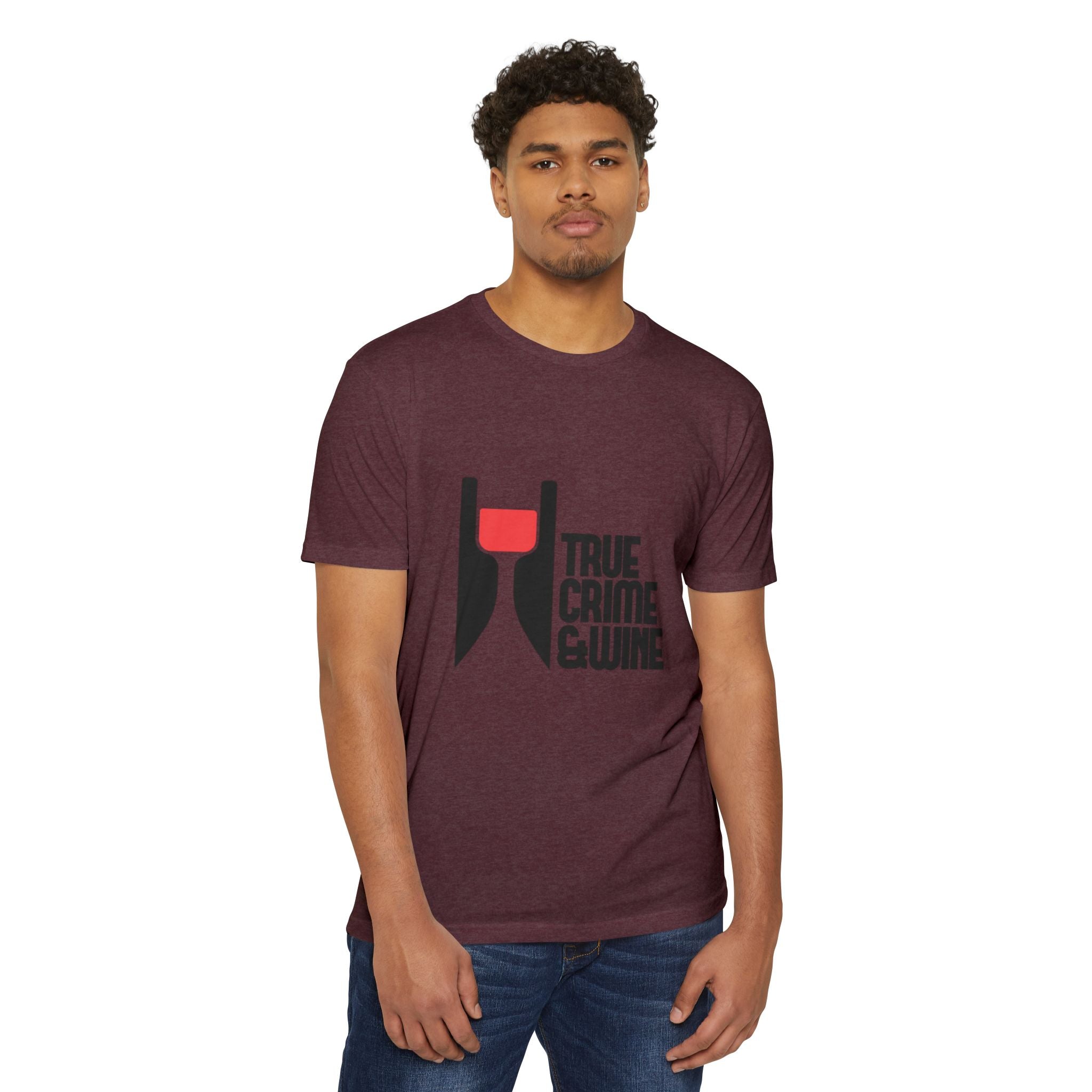 True Crime & Wine Unisex T-Shirt, Perfect Gift for True Crime Fans, Wine Lovers, Cozy Nights In, Casual Wear, Unique Graphic Tee