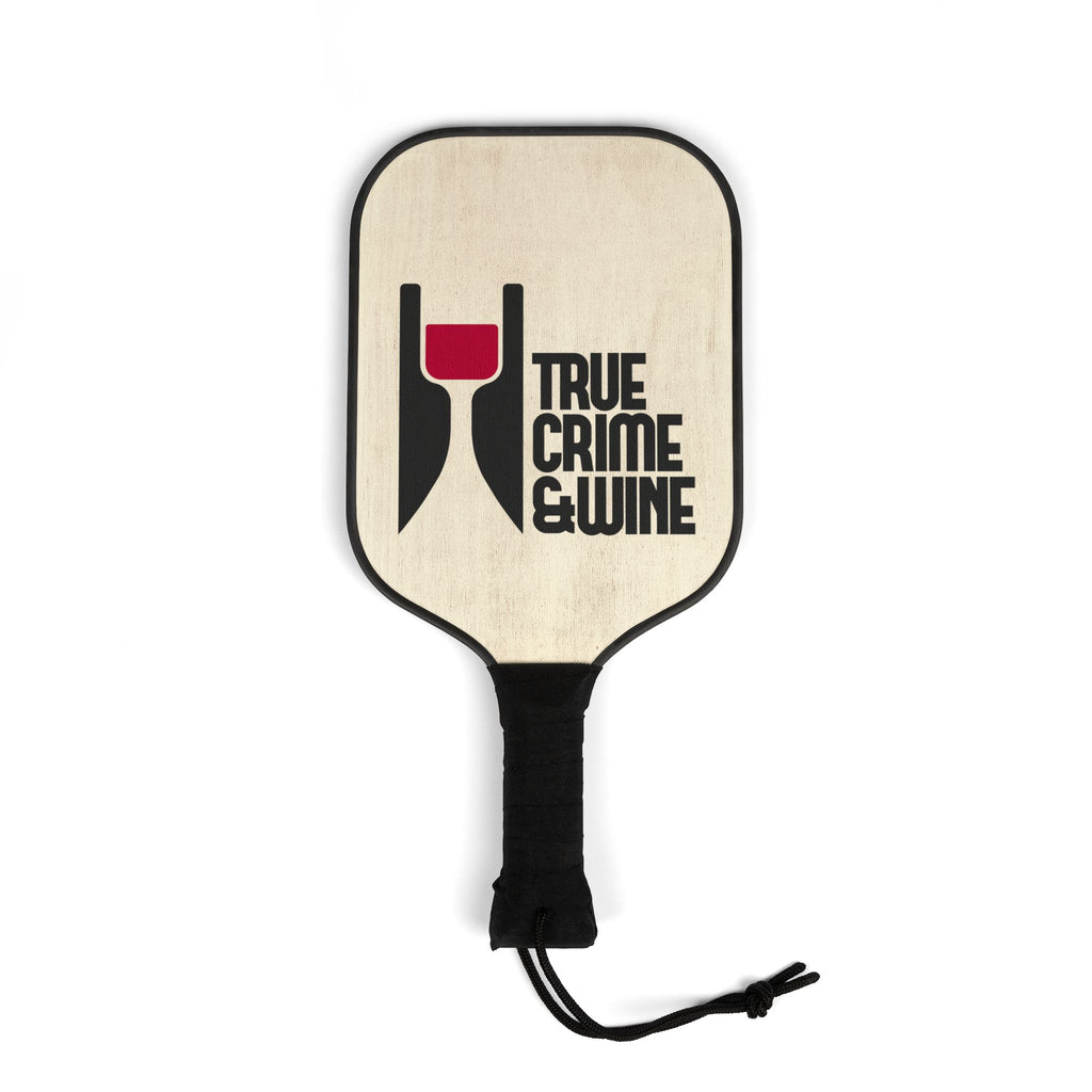 Pickleball Paddle Set, Fun Pickleball Gear, Unique Sports Gift, True Crime & Wine Design, Perfect for Game Night