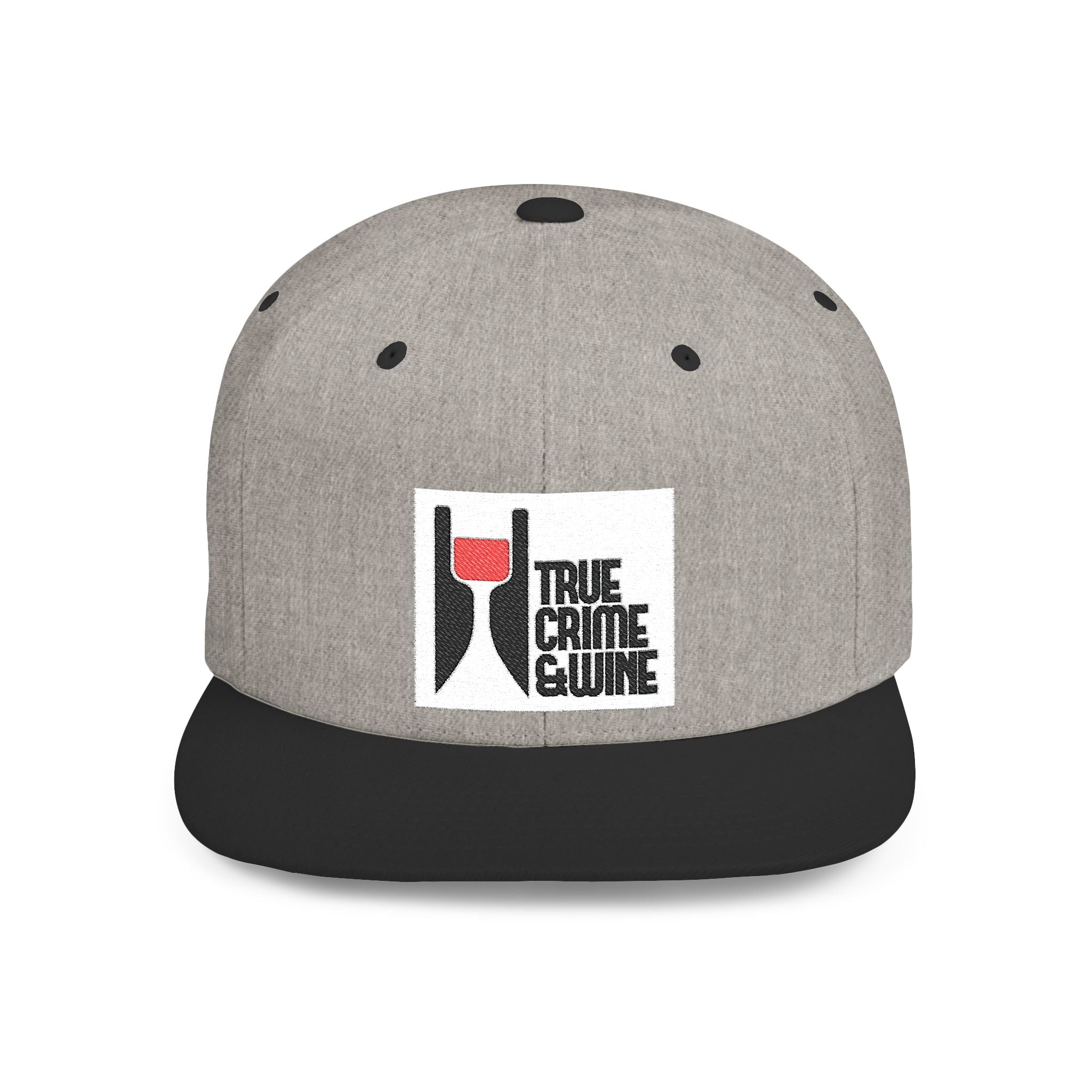 True Crime Enthusiast Flat Bill Snapback Cap - Trendy Hat for Fans, Gift for Him/Her, Casual Wear, Festival Accessory, Cool Streetwear