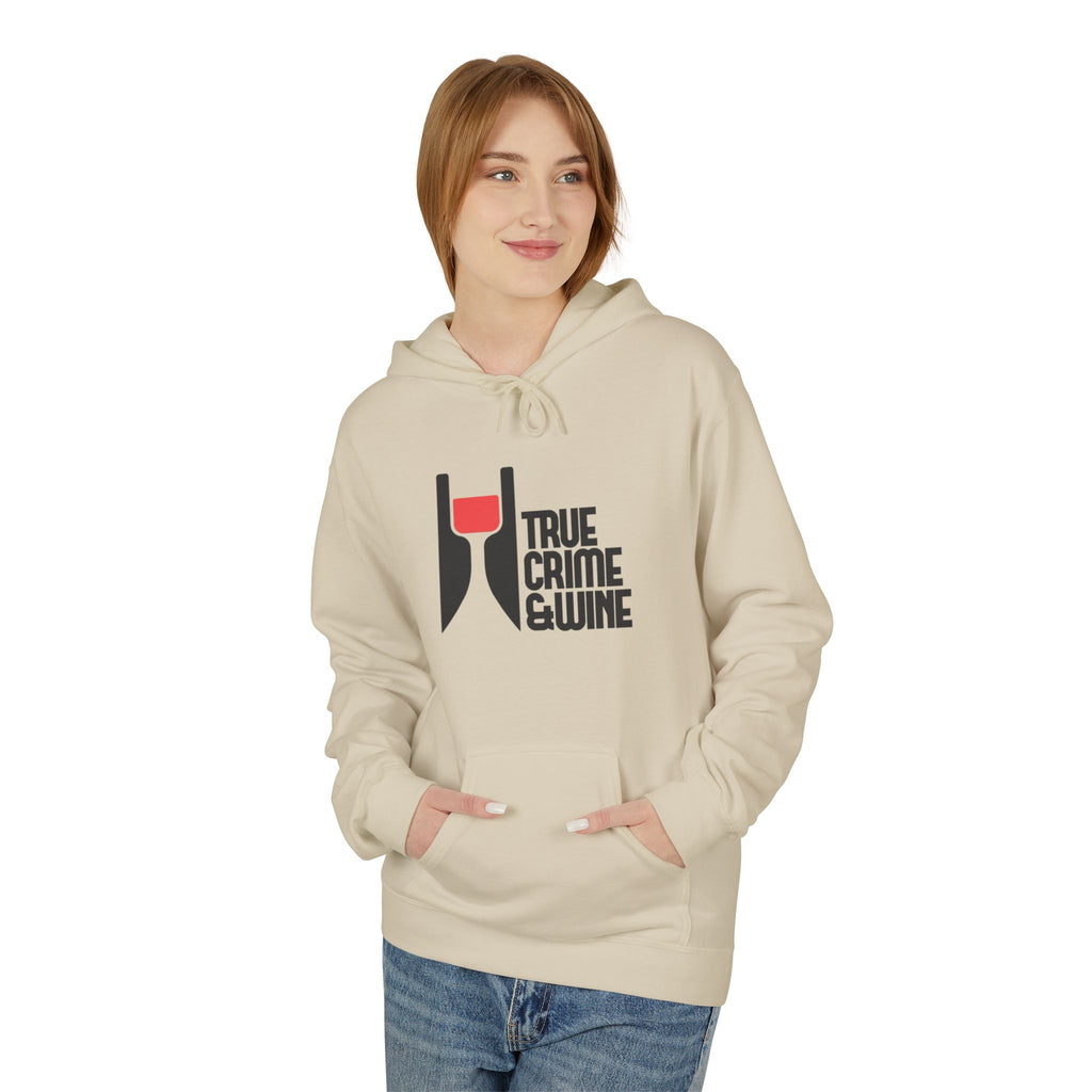True Crime & Wine Hoodie - Cozy Unisex Fleece Sweatshirt for Wine Lovers, Perfect Gift for True Crime Fans, Casual Wear, Wine Night, [...]