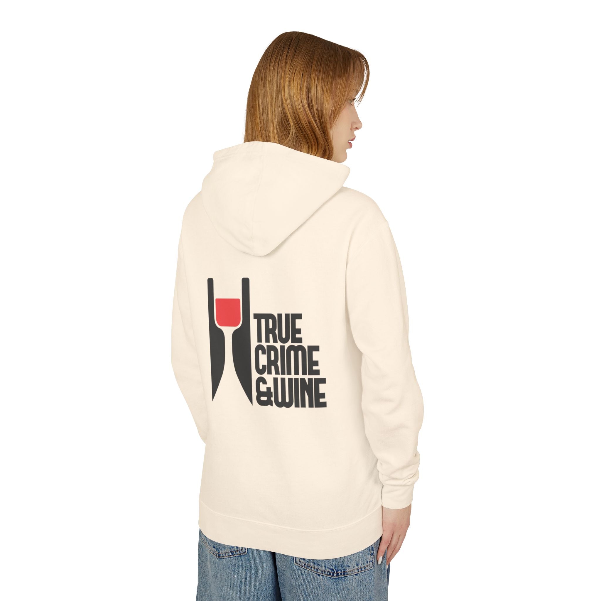 True Crime & Wine Unisex Lightweight Hooded Sweatshirt