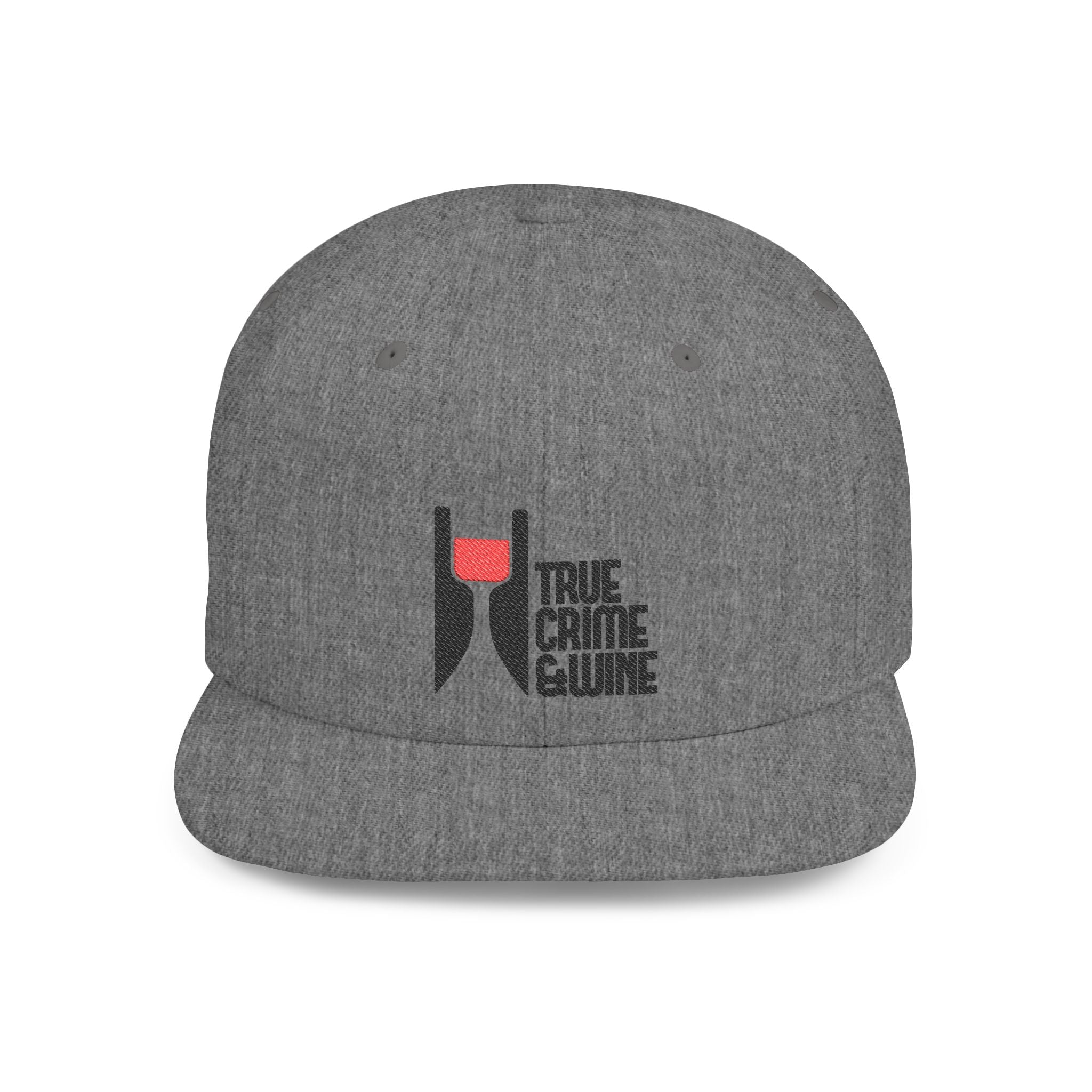 True Crime Enthusiast Flat Bill Snapback Cap - Trendy Hat for Fans, Gift for Him/Her, Casual Wear, Festival Accessory, Cool Streetwear
