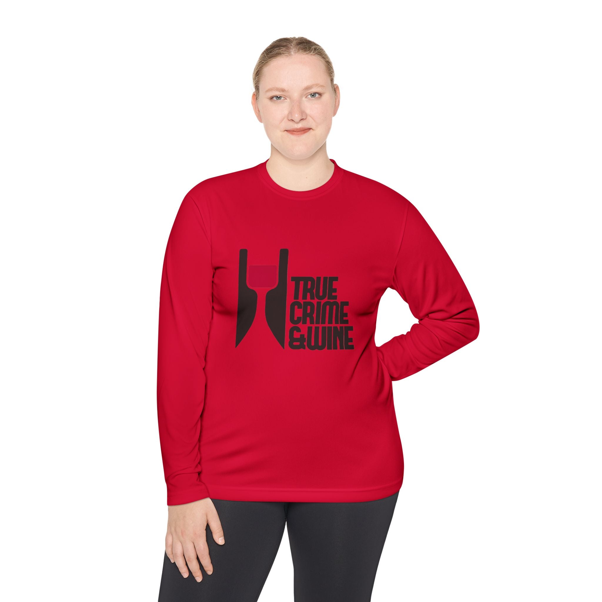 True Crime & Wine Long Sleeve Tee, Unisex Tee for Wine Lovers, True Crime Fan Apparel, Gift for True Crime Lovers, Cozy Casual Wear