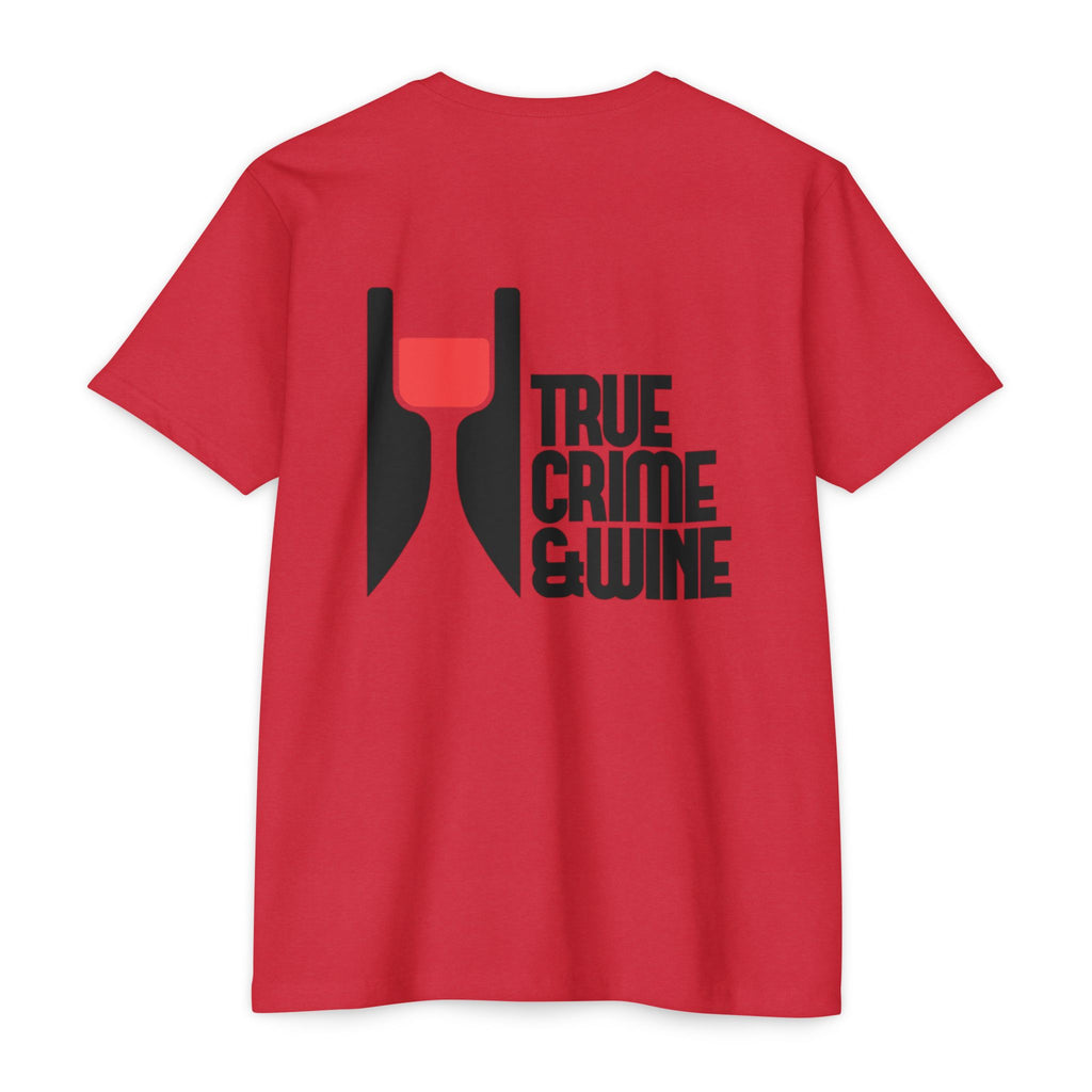 True Crime & Wine Unisex T-Shirt, Perfect Gift for True Crime Fans, Wine Lovers, Cozy Nights In, Casual Wear, Unique Graphic Tee