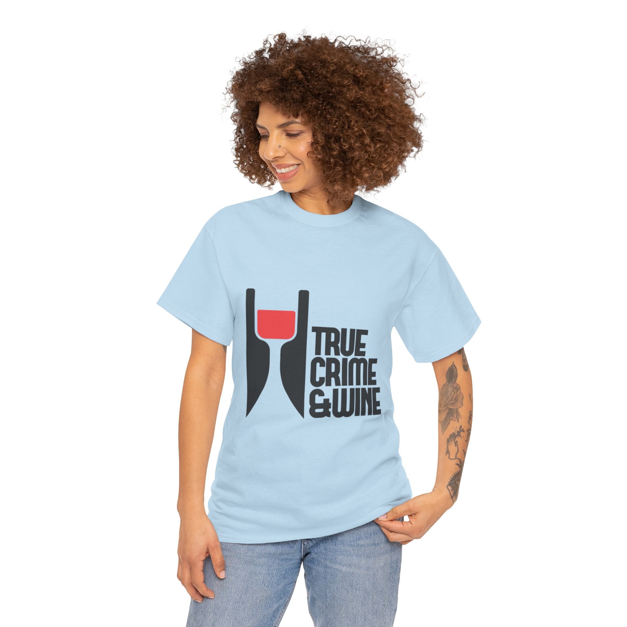 True Crime & Wine Unisex Cotton Tee, Funny Graphic Shirt for True Crime Lovers, Wine Enthusiast Gift, Casual Tee for Everyday Wear, [...]