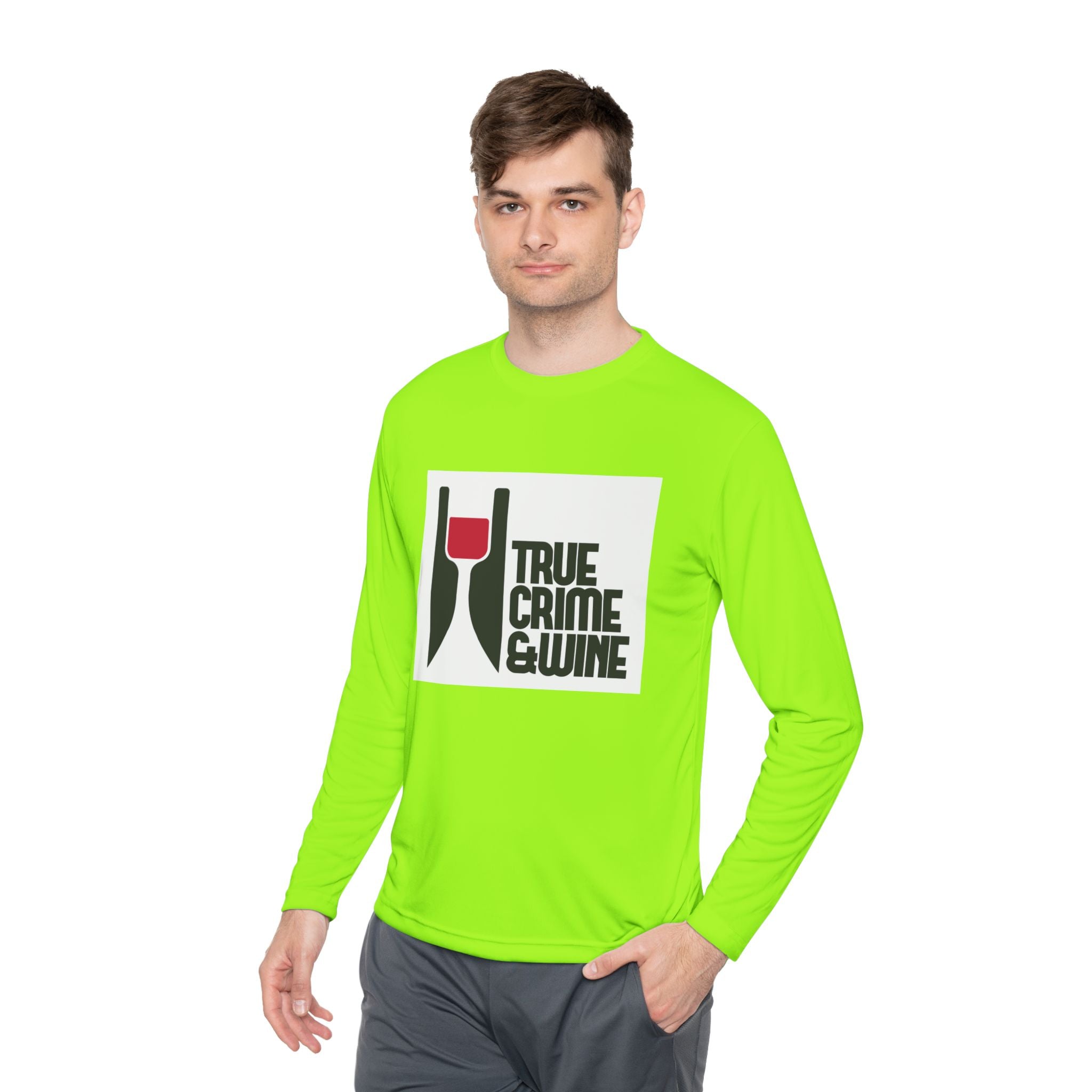 True Crime & Wine Long Sleeve Tee, Unisex Tee for Wine Lovers, True Crime Fan Apparel, Gift for True Crime Lovers, Cozy Casual Wear