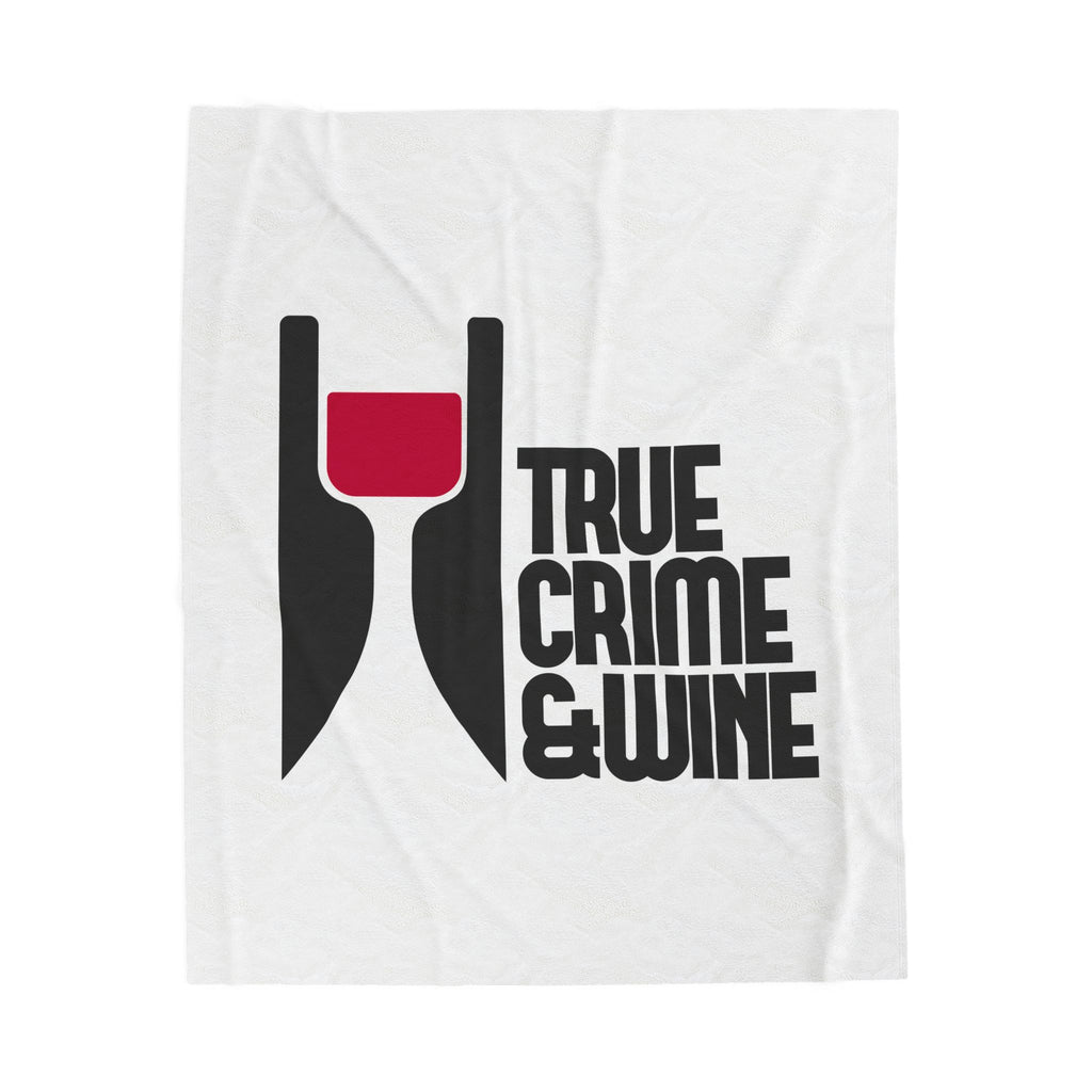 True Crime & Wine Velveteen Plush Blanket - Cozy Throw for Wine Lovers