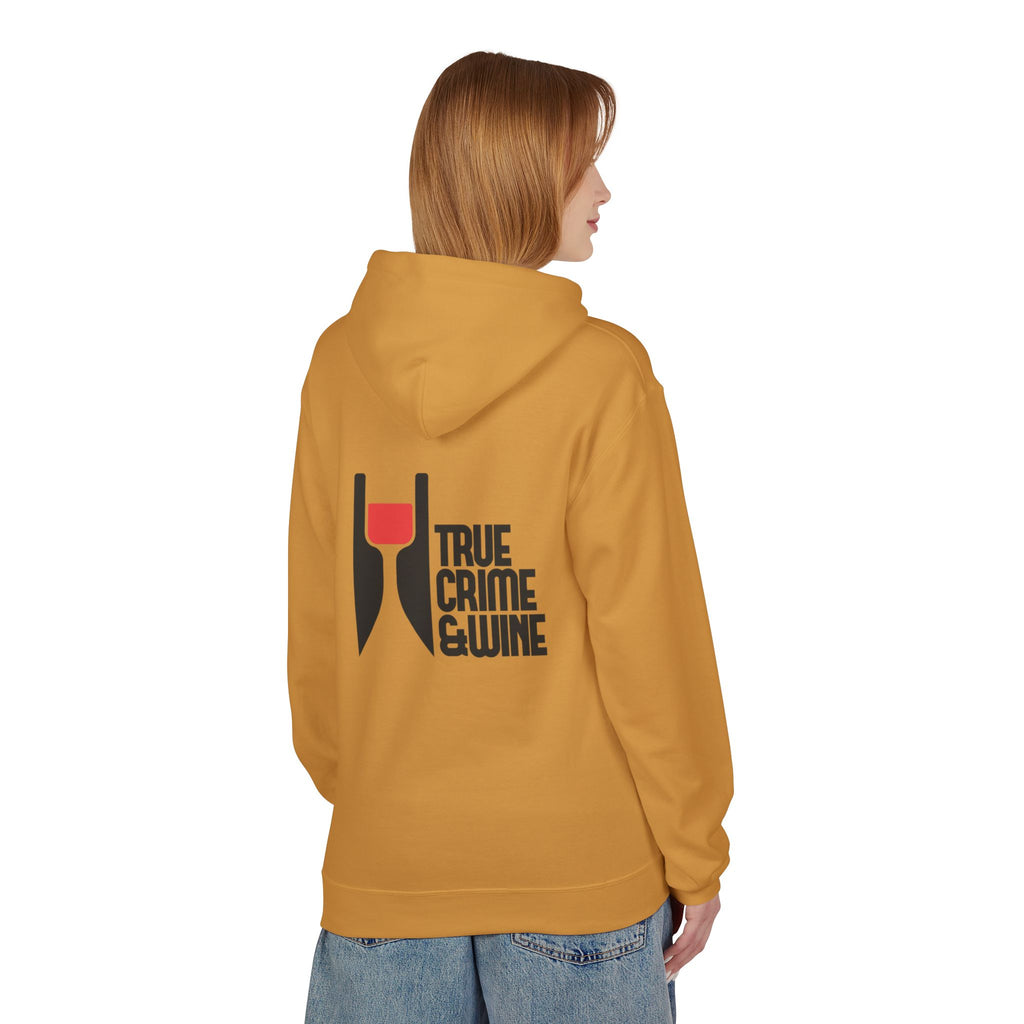 True Crime & Wine Hoodie - Cozy Unisex Fleece Sweatshirt for Wine Lovers, Perfect Gift for True Crime Fans, Casual Wear, Wine Night, [...]