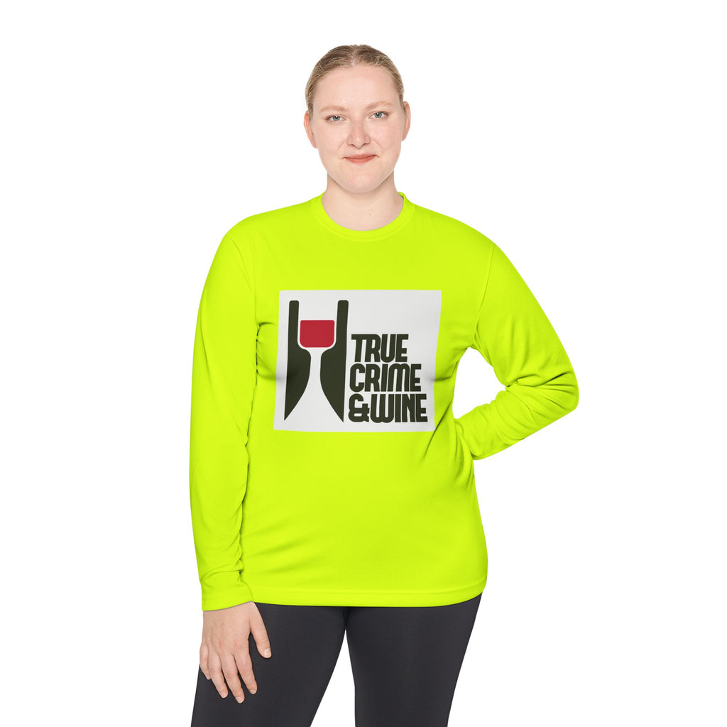 True Crime & Wine Long Sleeve Tee, Unisex Tee for Wine Lovers, True Crime Fan Apparel, Gift for True Crime Lovers, Cozy Casual Wear