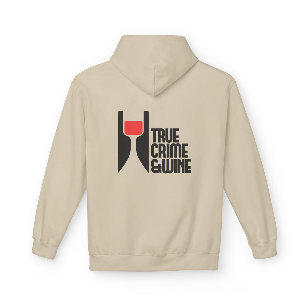 True Crime & Wine Hoodie - Cozy Unisex Fleece Sweatshirt for Wine Lovers, Perfect Gift for True Crime Fans, Casual Wear, Wine Night, [...]