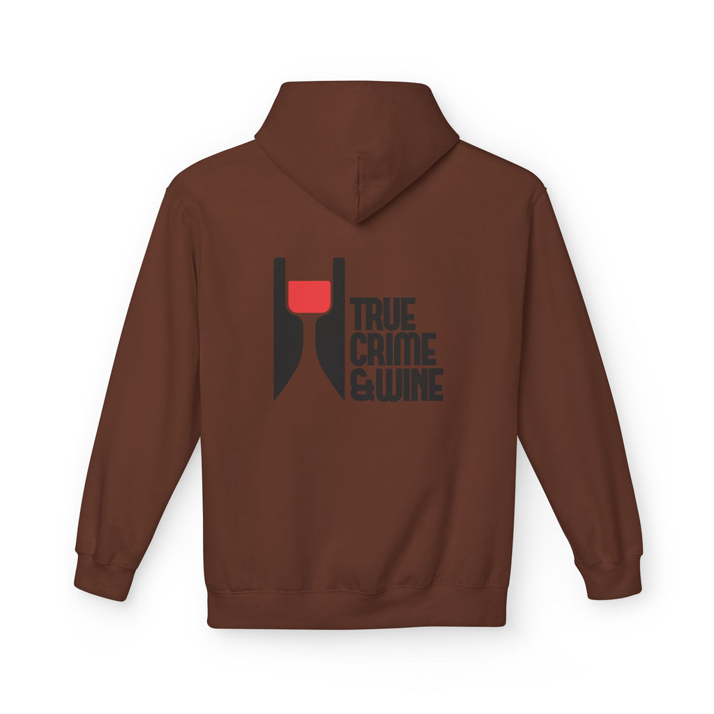 True Crime & Wine Hoodie - Cozy Unisex Fleece Sweatshirt for Wine Lovers, Perfect Gift for True Crime Fans, Casual Wear, Wine Night, [...]