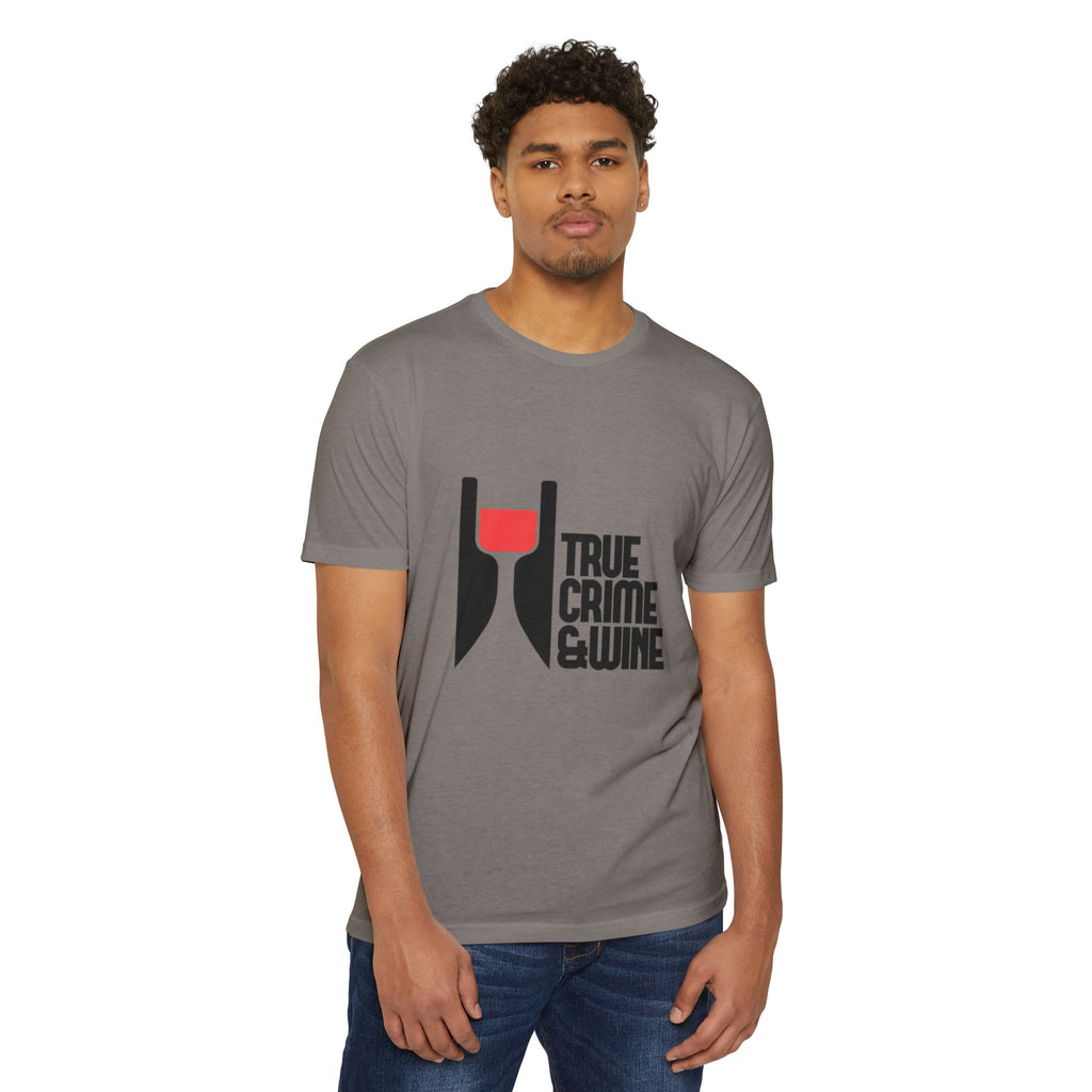 True Crime & Wine Unisex T-Shirt, Perfect Gift for True Crime Fans, Wine Lovers, Cozy Nights In, Casual Wear, Unique Graphic Tee