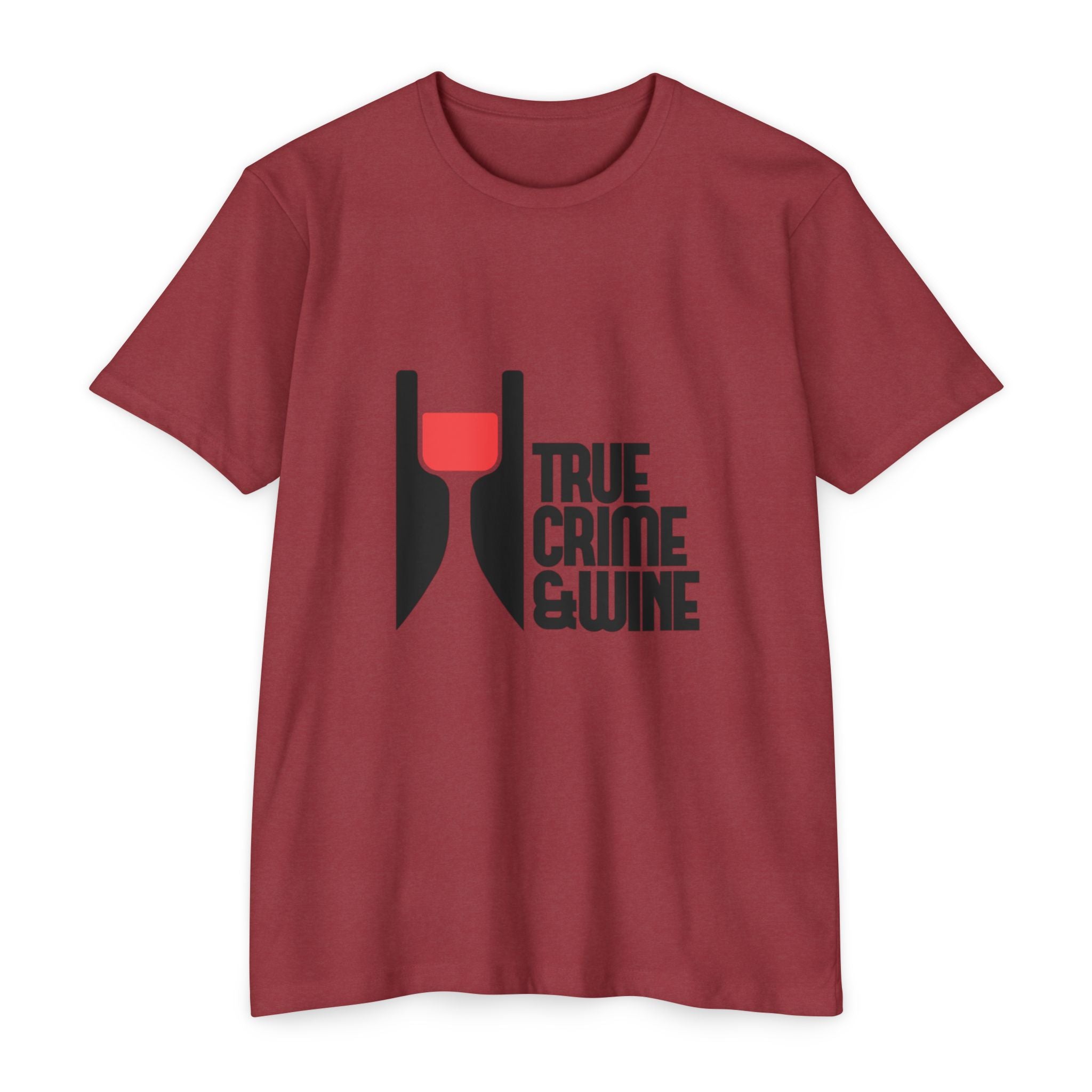 True Crime & Wine Unisex T-Shirt, Perfect Gift for True Crime Fans, Wine Lovers, Cozy Nights In, Casual Wear, Unique Graphic Tee