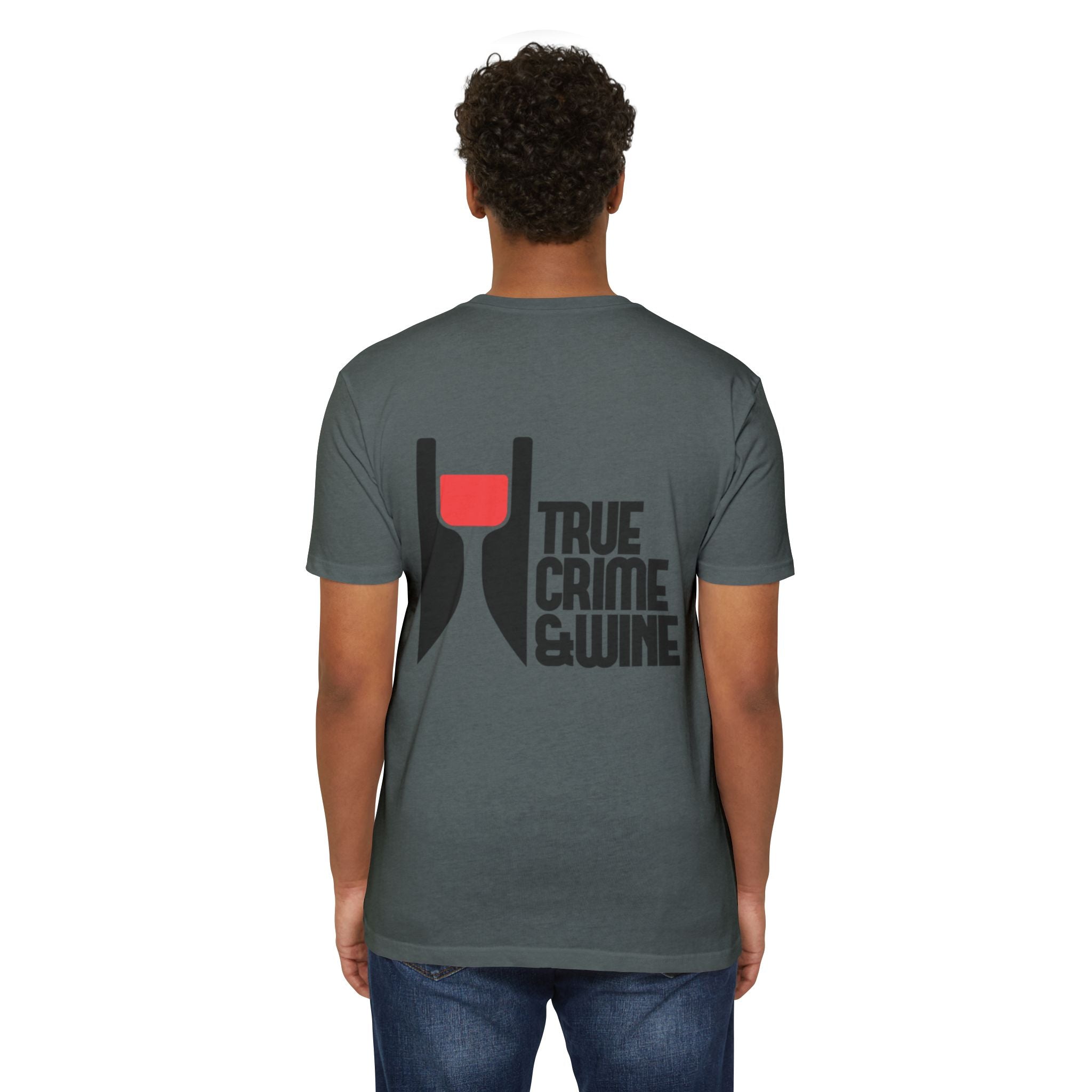 True Crime & Wine Unisex T-Shirt, Perfect Gift for True Crime Fans, Wine Lovers, Cozy Nights In, Casual Wear, Unique Graphic Tee