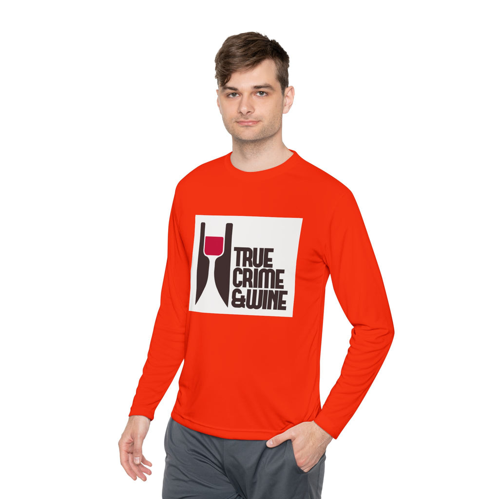 True Crime & Wine Long Sleeve Tee, Unisex Tee for Wine Lovers, True Crime Fan Apparel, Gift for True Crime Lovers, Cozy Casual Wear
