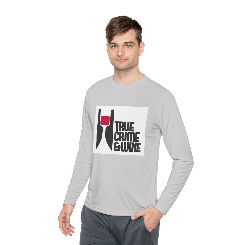 True Crime & Wine Long Sleeve Tee, Unisex Tee for Wine Lovers, True Crime Fan Apparel, Gift for True Crime Lovers, Cozy Casual Wear