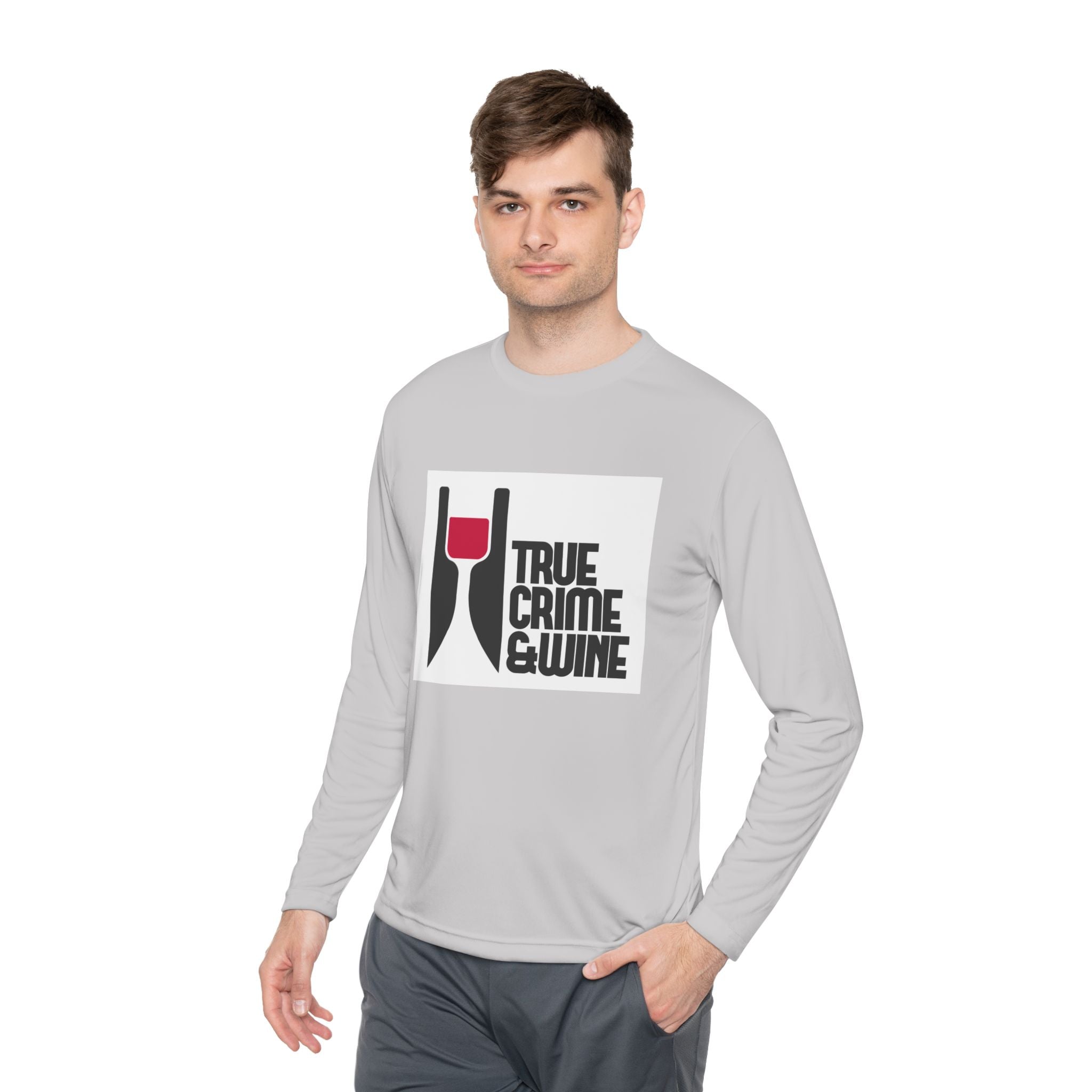 True Crime & Wine Long Sleeve Tee, Unisex Tee for Wine Lovers, True Crime Fan Apparel, Gift for True Crime Lovers, Cozy Casual Wear